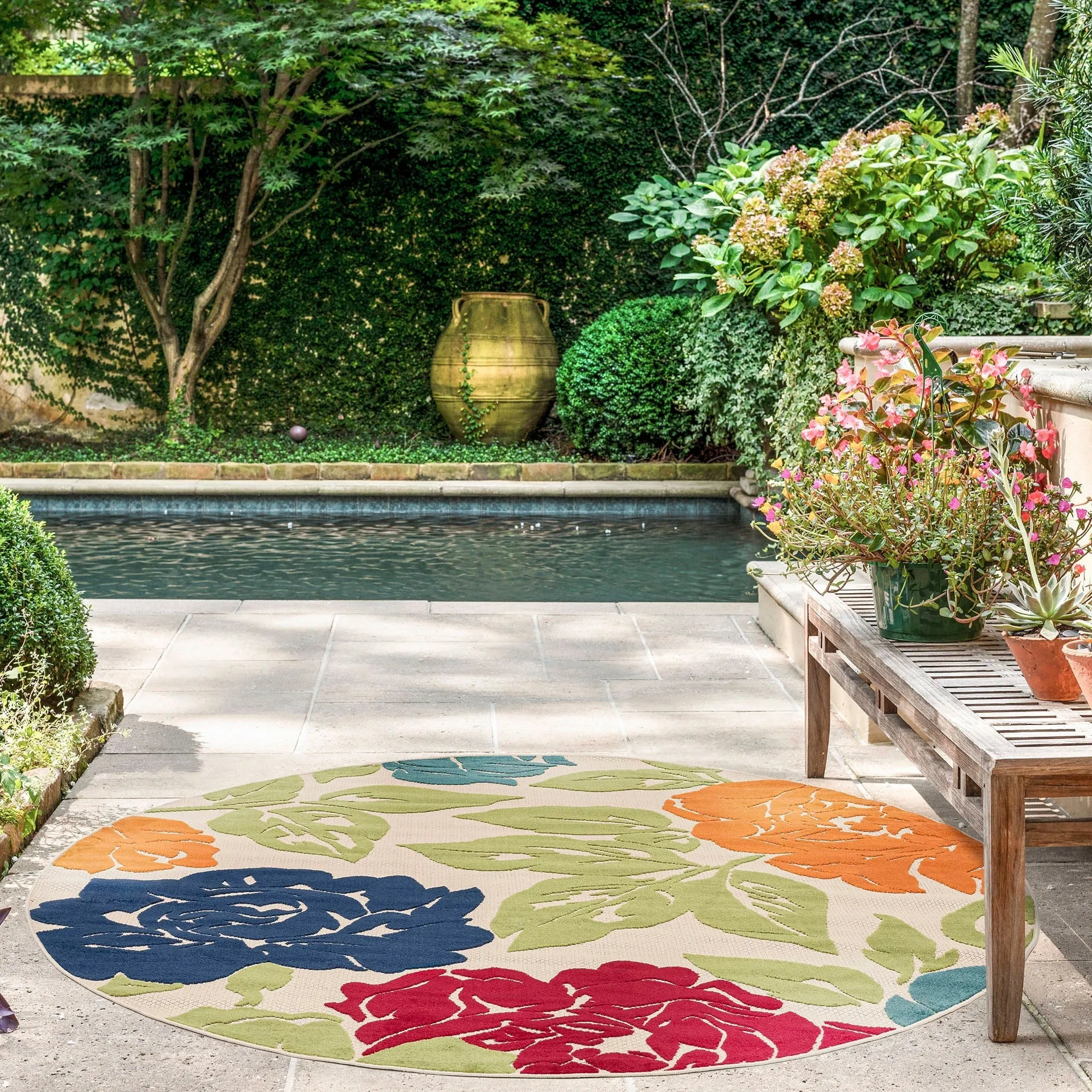 Origin Coastal Floral Indoor/Outdoor Area Rug