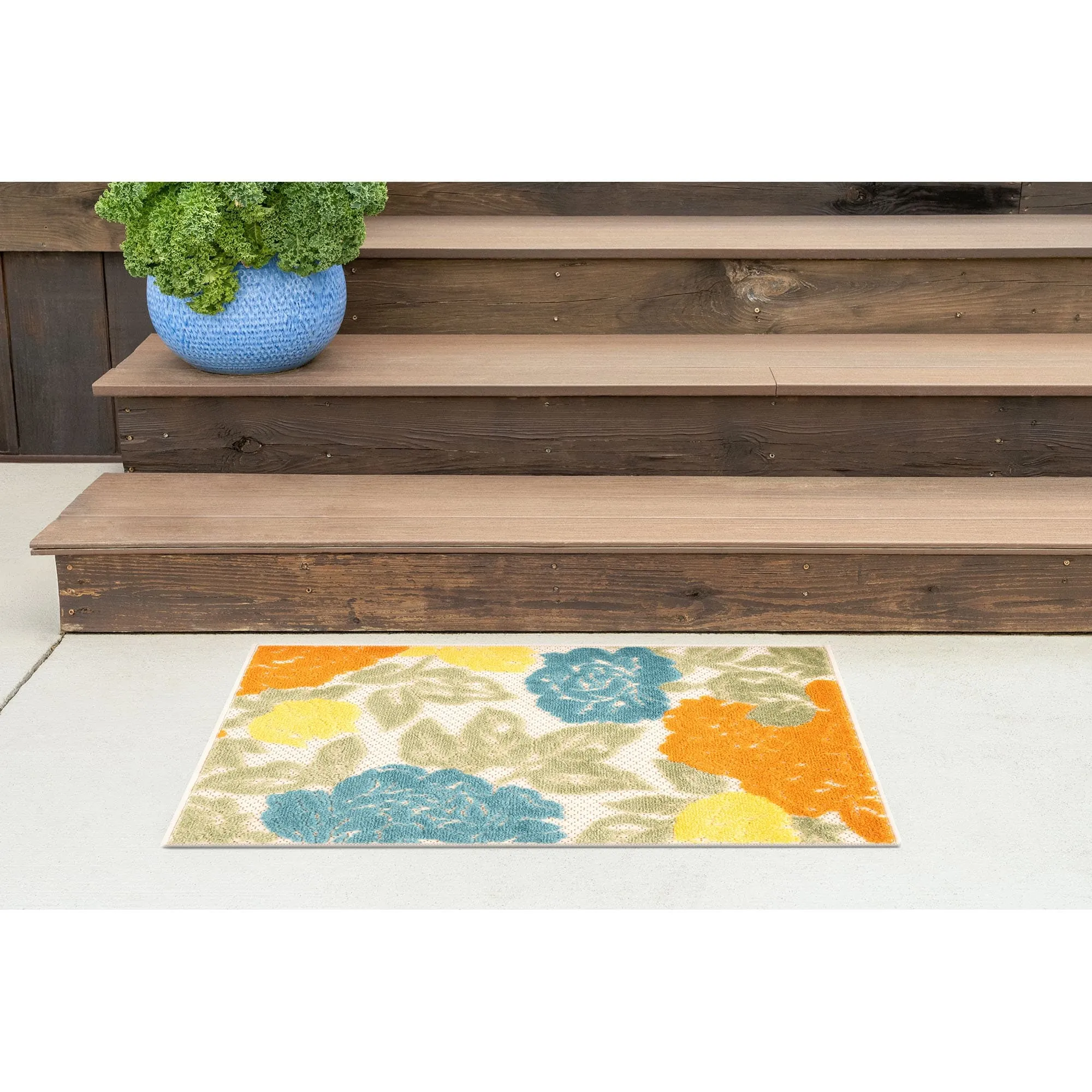 Origin Coastal Floral Indoor/Outdoor Area Rug