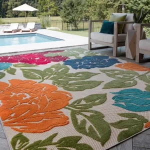 Origin Coastal Floral Indoor/Outdoor Area Rug