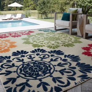 Origin Coastal Floral Indoor/Outdoor Area Rug