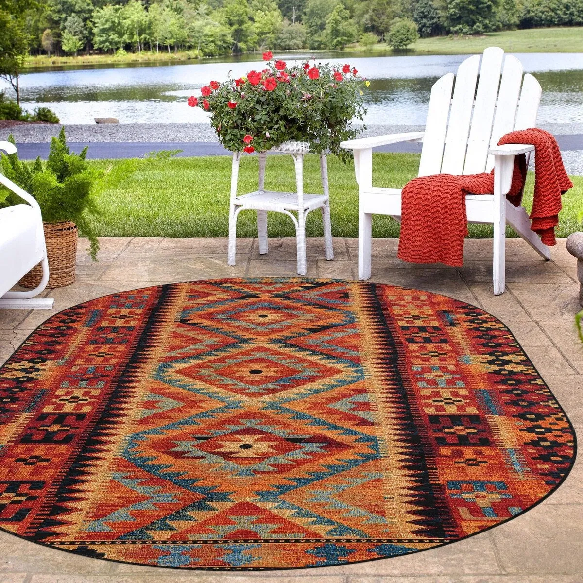 Outdoor Bounder Collection Area Rug