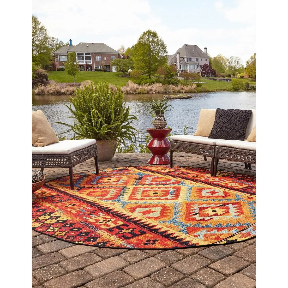 Outdoor Bounder Collection Area Rug