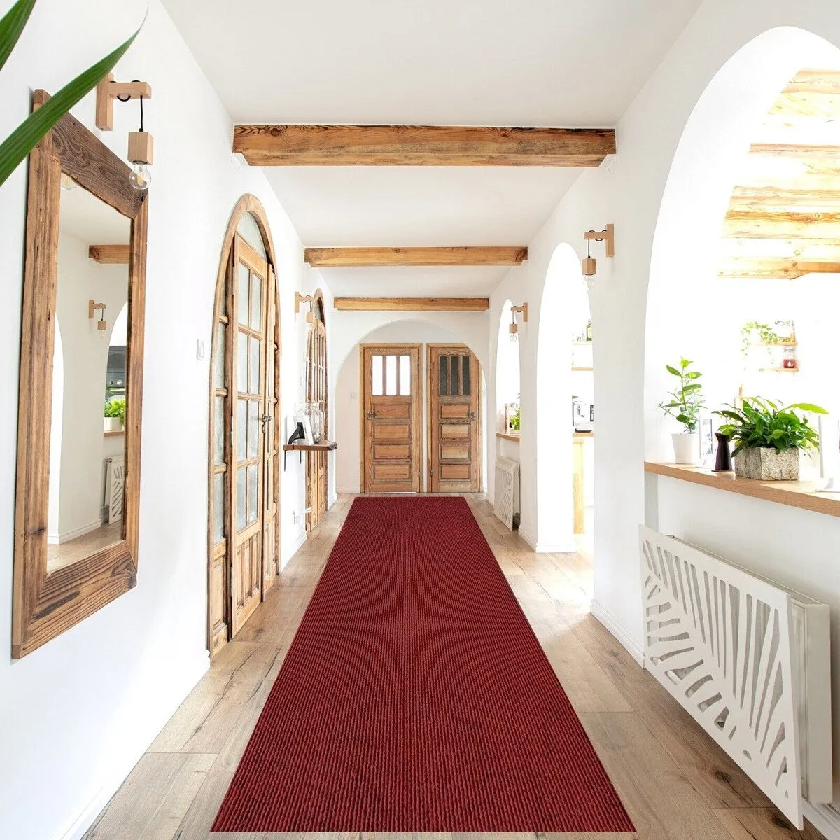 Outdoor/Indoor Custom Size Carpet Runner Rug 42'' wide x your choice of length with Non-Slip PVC Backing