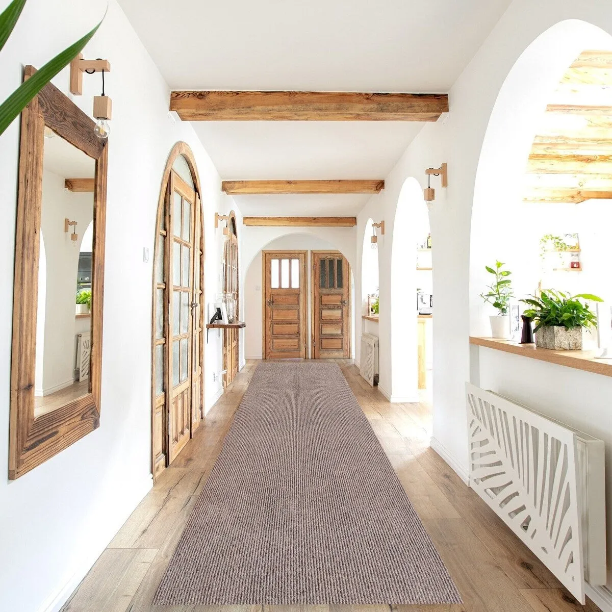 Outdoor/Indoor Custom Size Carpet Runner Rug 42'' wide x your choice of length with Non-Slip PVC Backing