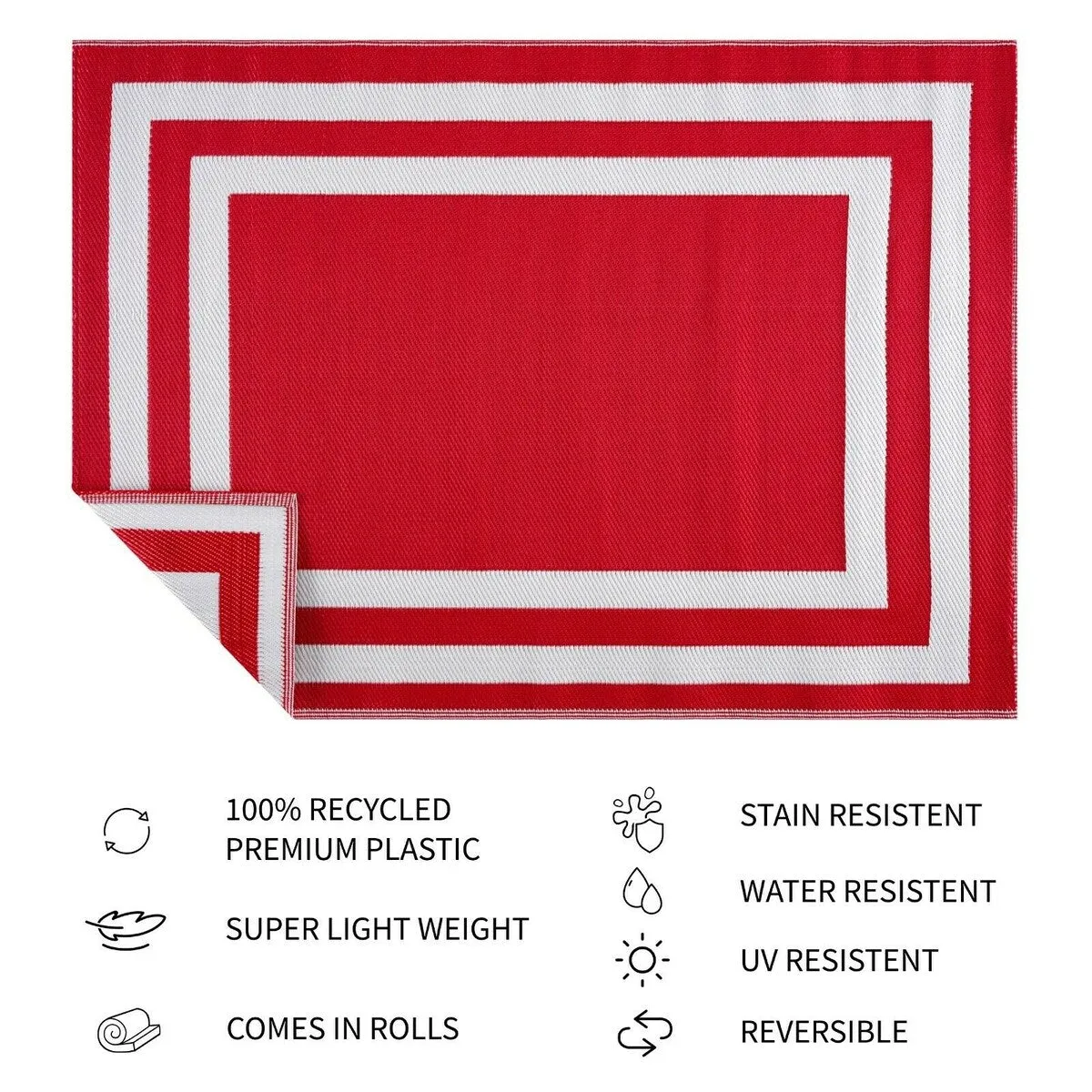 Paris Design 100% Eco-friendly Lightweight Plastic Outdoor Mat/Rug