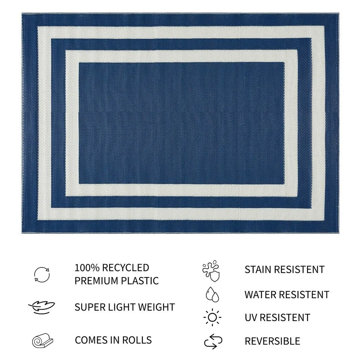 Paris Design 100% Eco-friendly Lightweight Plastic Outdoor Mat/Rug