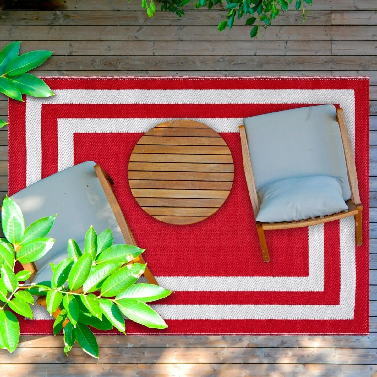 Paris Design 100% Eco-friendly Lightweight Plastic Outdoor Mat/Rug