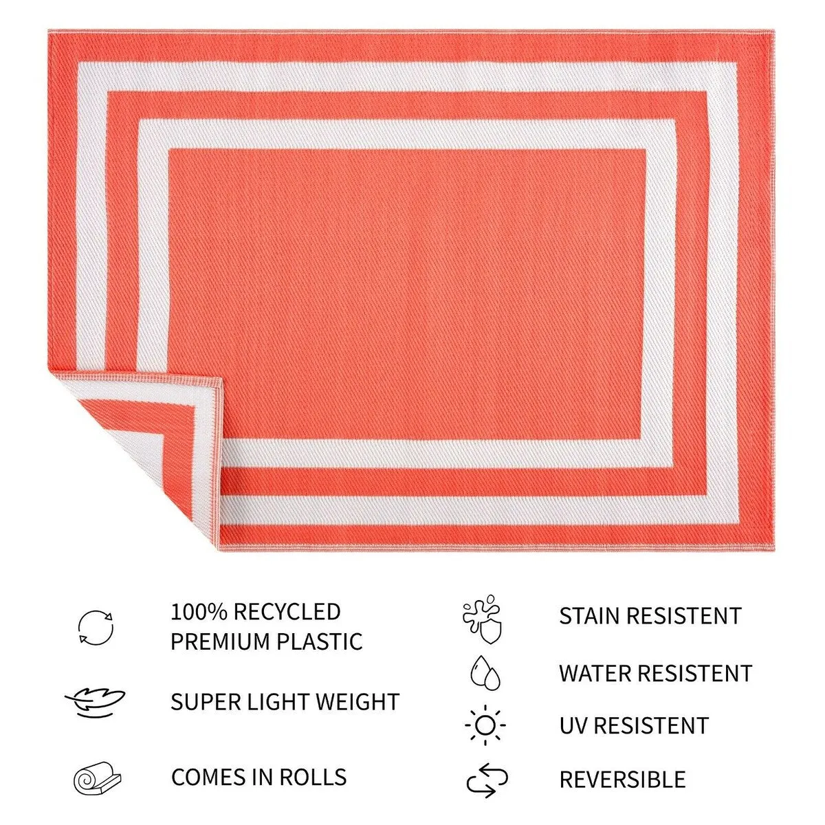 Paris Design 100% Eco-friendly Lightweight Plastic Outdoor Mat/Rug