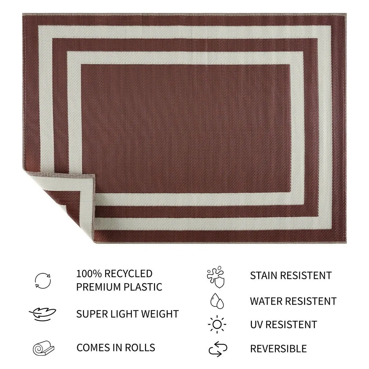 Paris Design 100% Eco-friendly Lightweight Plastic Outdoor Mat/Rug