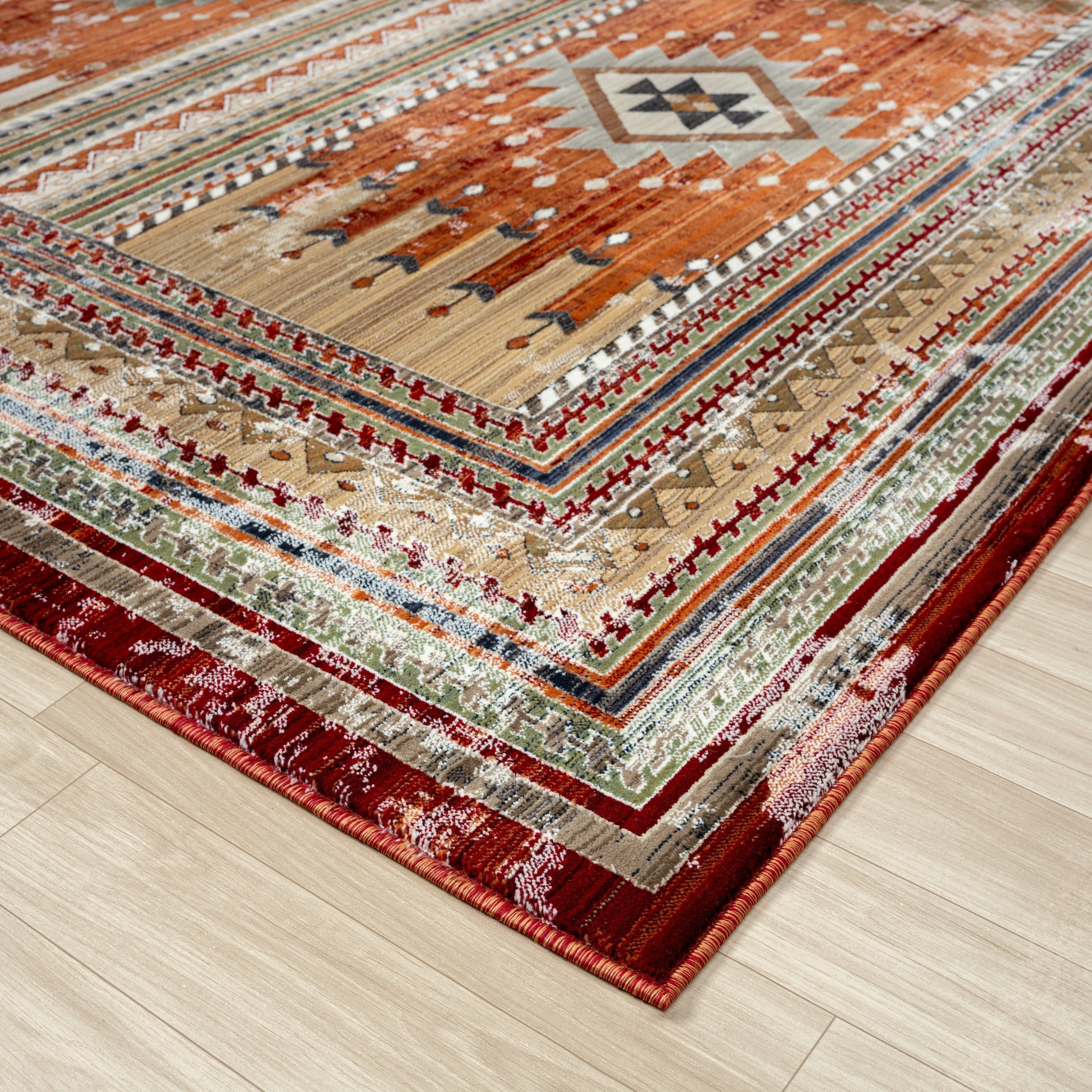 Petra Southwestern Power-Loom Area Rug