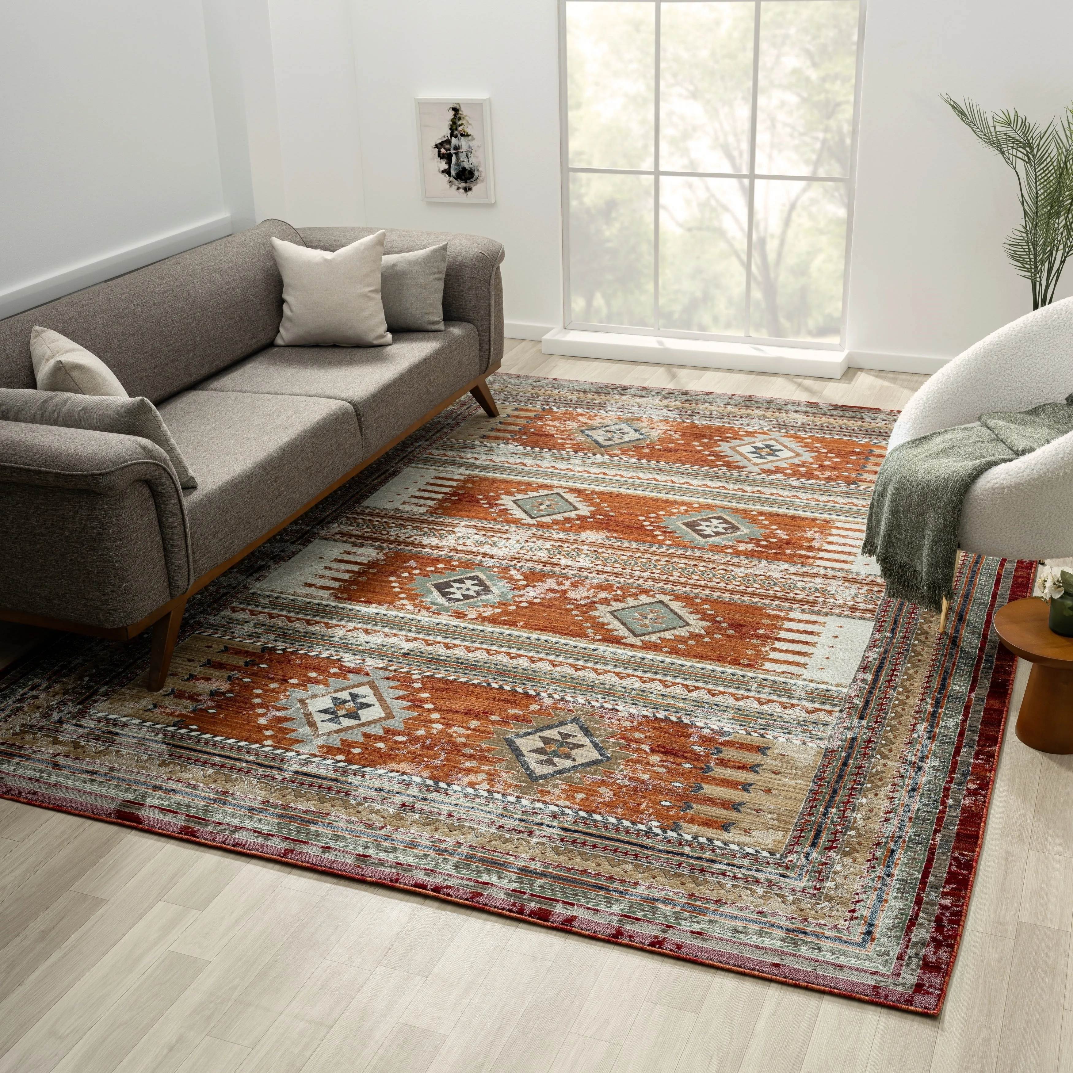Petra Southwestern Power-Loom Area Rug