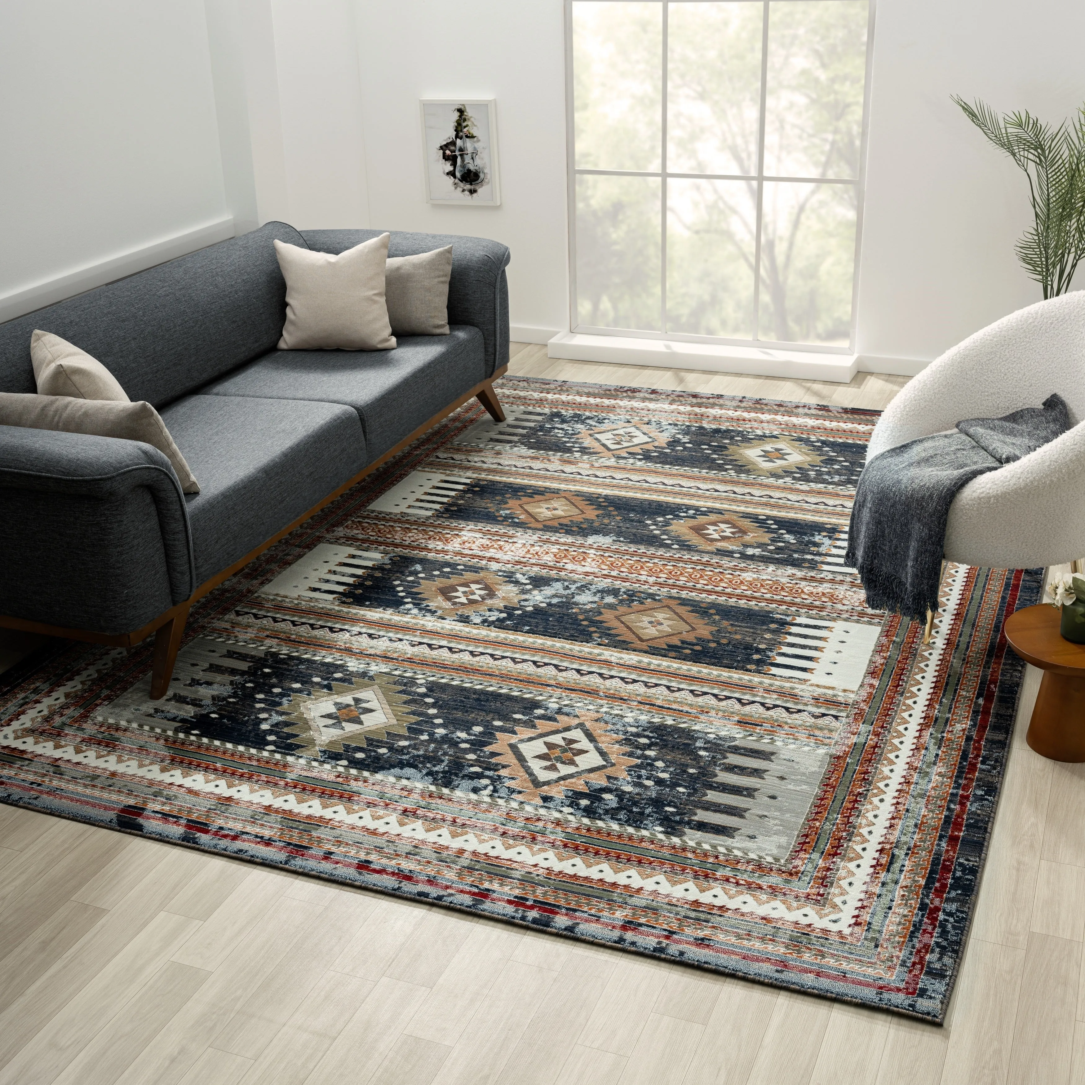 Petra Southwestern Power-Loom Area Rug