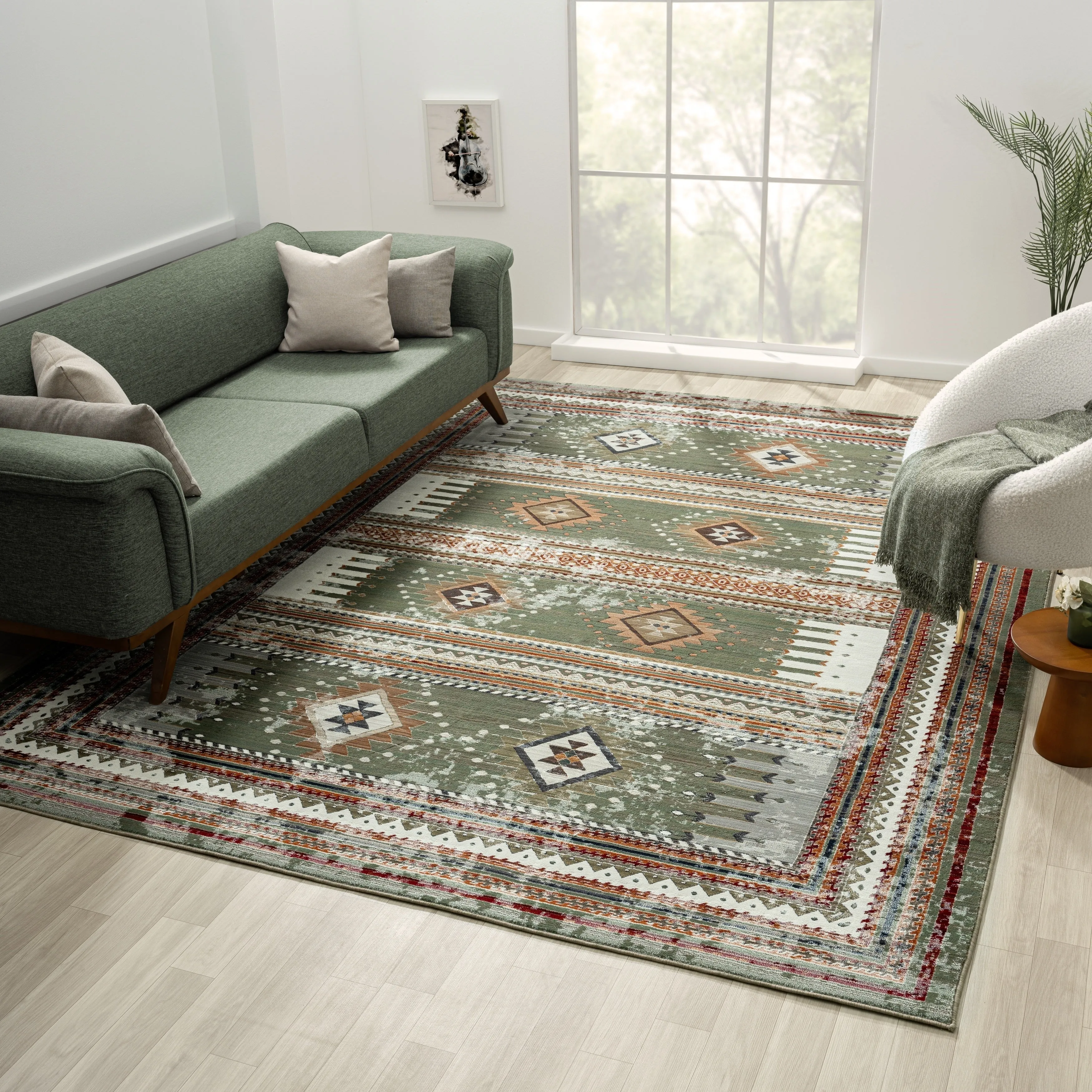 Petra Southwestern Power-Loom Area Rug