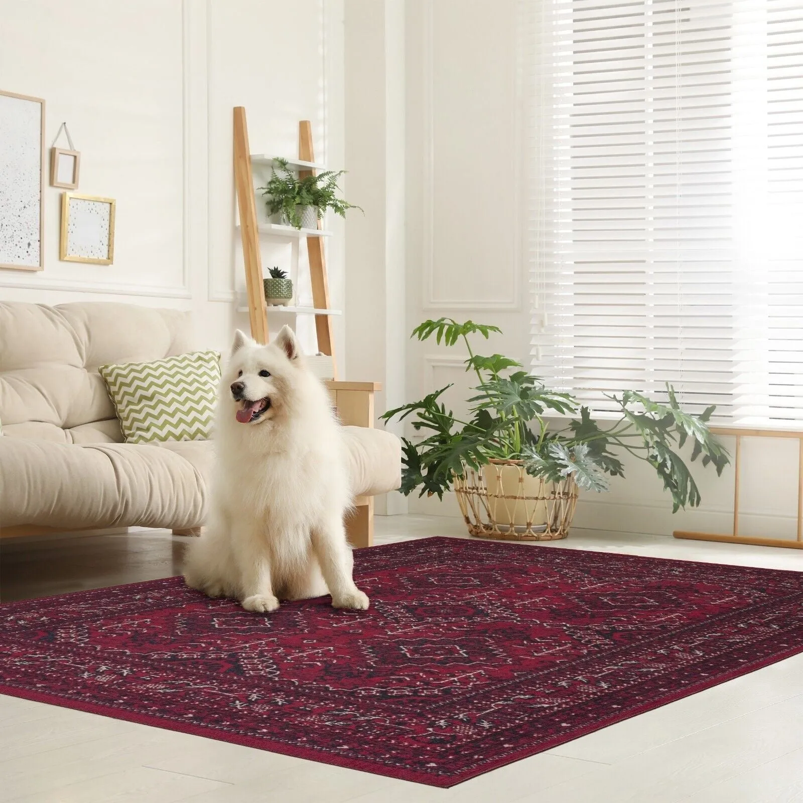 Playa Rug Denali Design. Machine Washable - Eco Friendly. Non-Slip Backing. Stain-Resistant Area Rug/Runner Rug