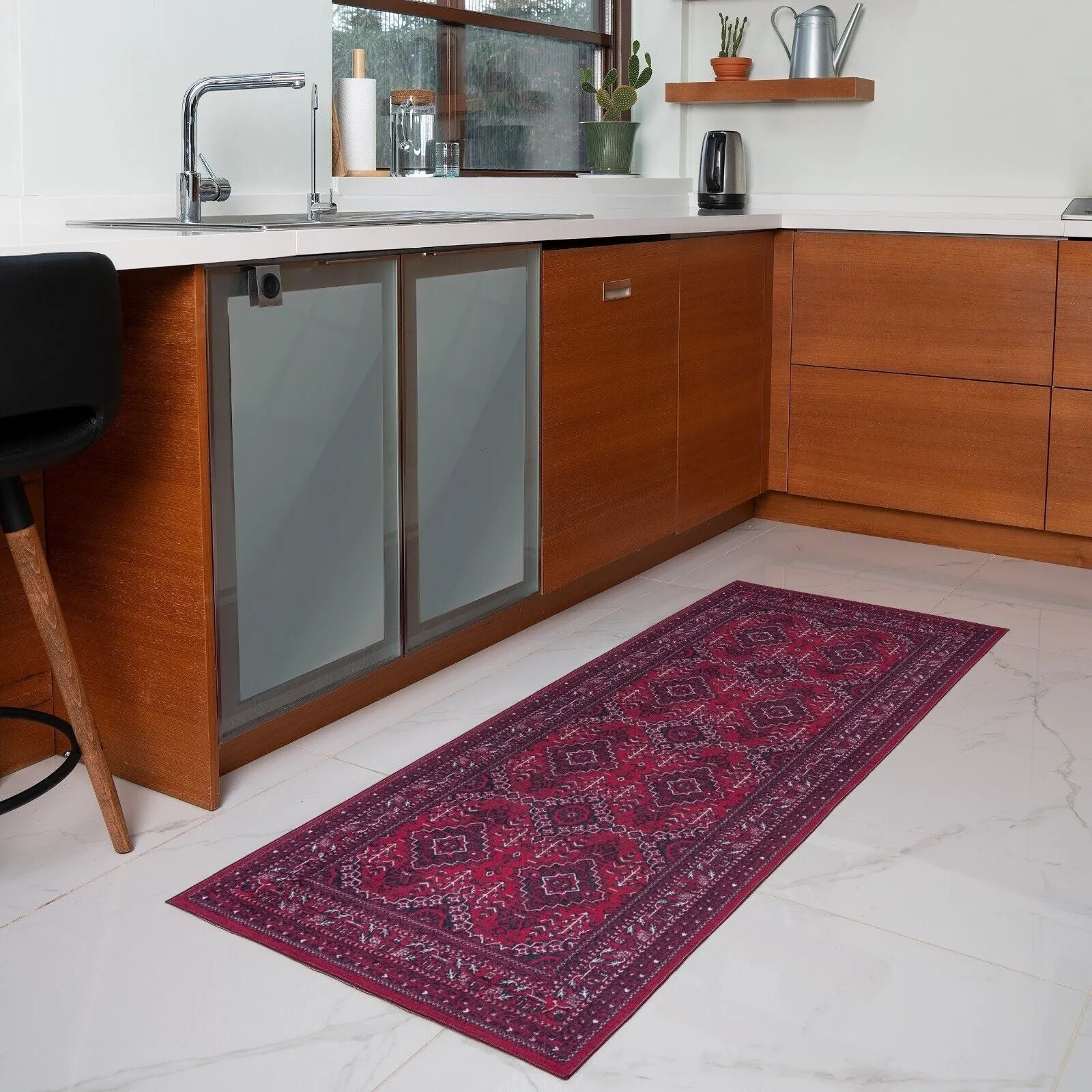 Playa Rug Denali Design. Machine Washable - Eco Friendly. Non-Slip Backing. Stain-Resistant Area Rug/Runner Rug