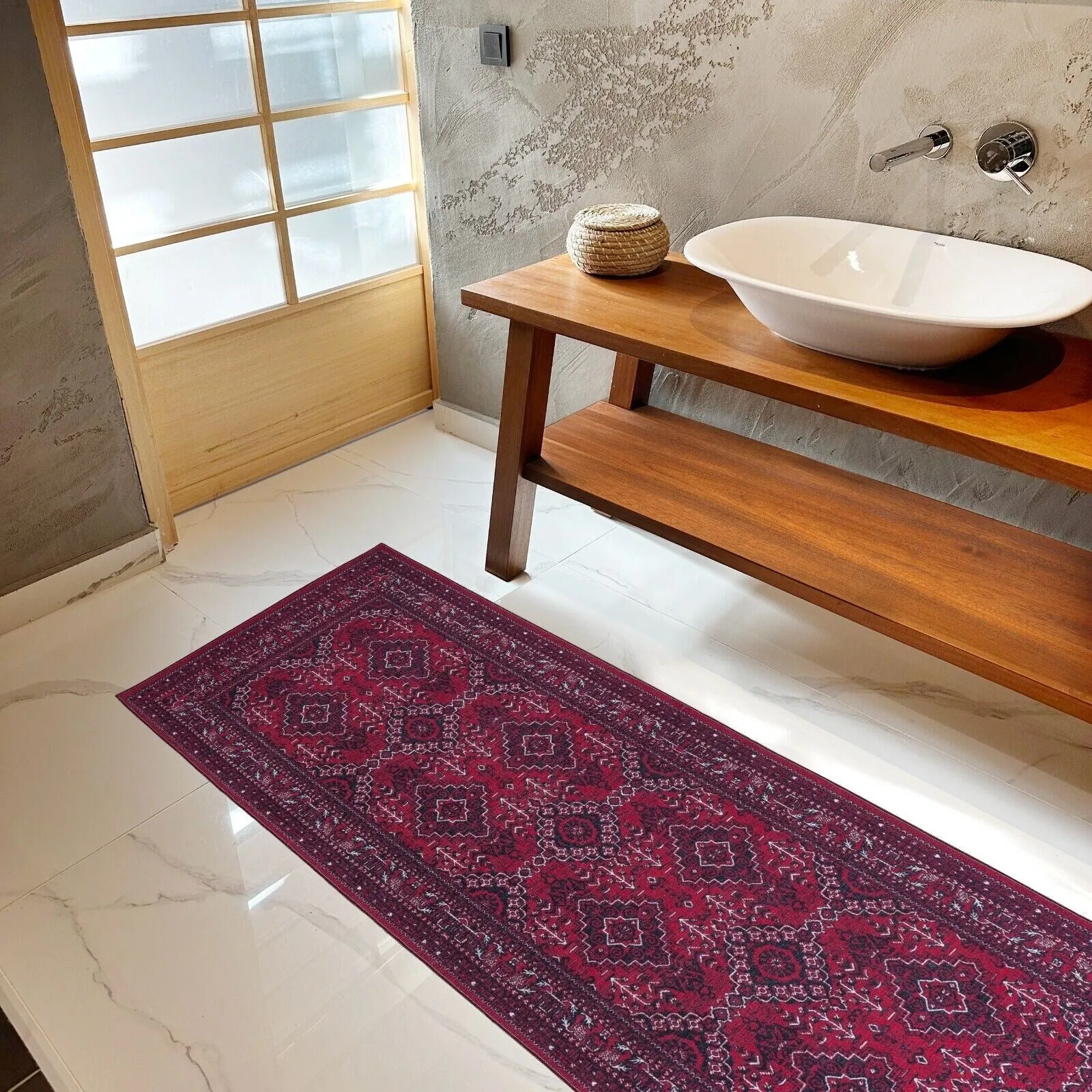 Playa Rug Denali Design. Machine Washable - Eco Friendly. Non-Slip Backing. Stain-Resistant Area Rug/Runner Rug