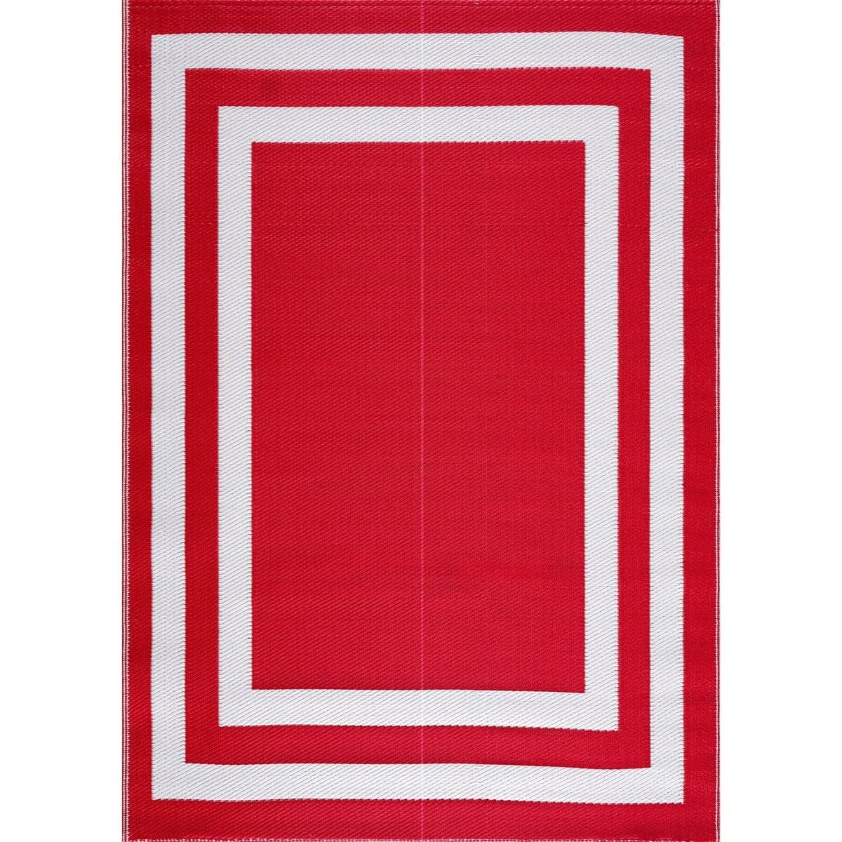 Playa Rug Outdoor Recycled Reversible Plastic Folded Mat/Rug Paris Collection Lightweight & Weather. Water and UV Resistant