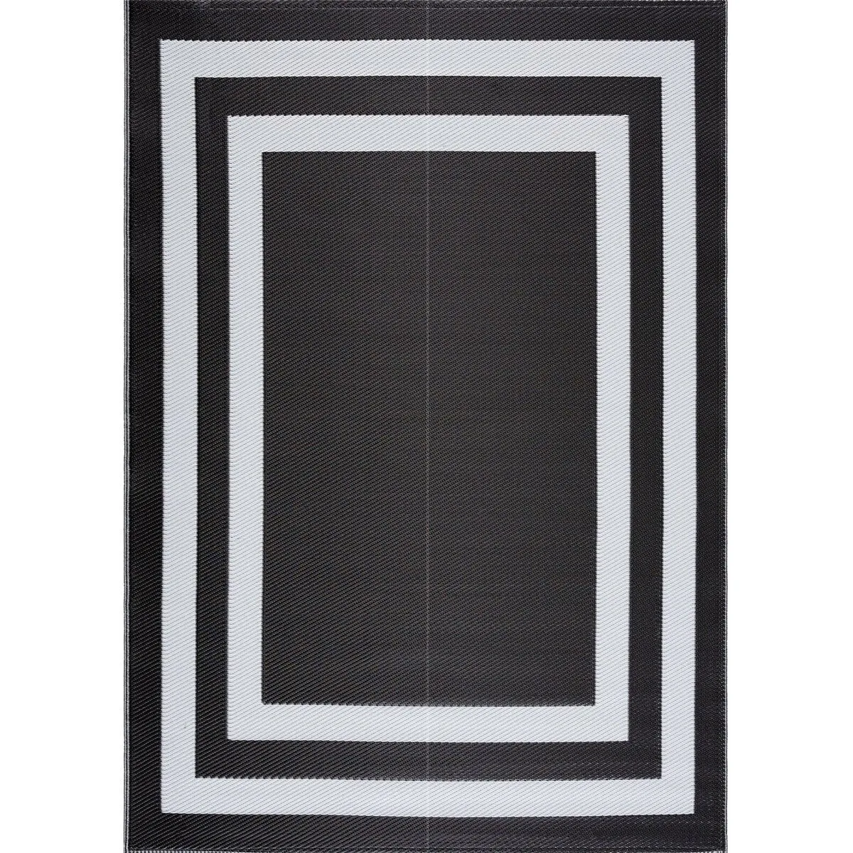 Playa Rug Outdoor Recycled Reversible Plastic Folded Mat/Rug Paris Collection Lightweight & Weather. Water and UV Resistant