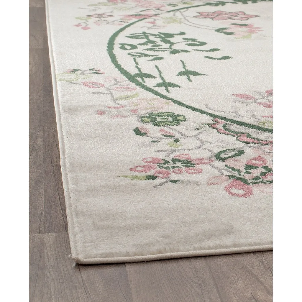 Porch & Den Caiden Magnolia Floral Area Rug