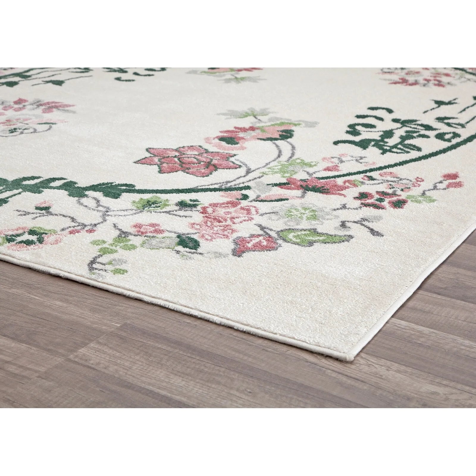 Porch & Den Caiden Magnolia Floral Area Rug