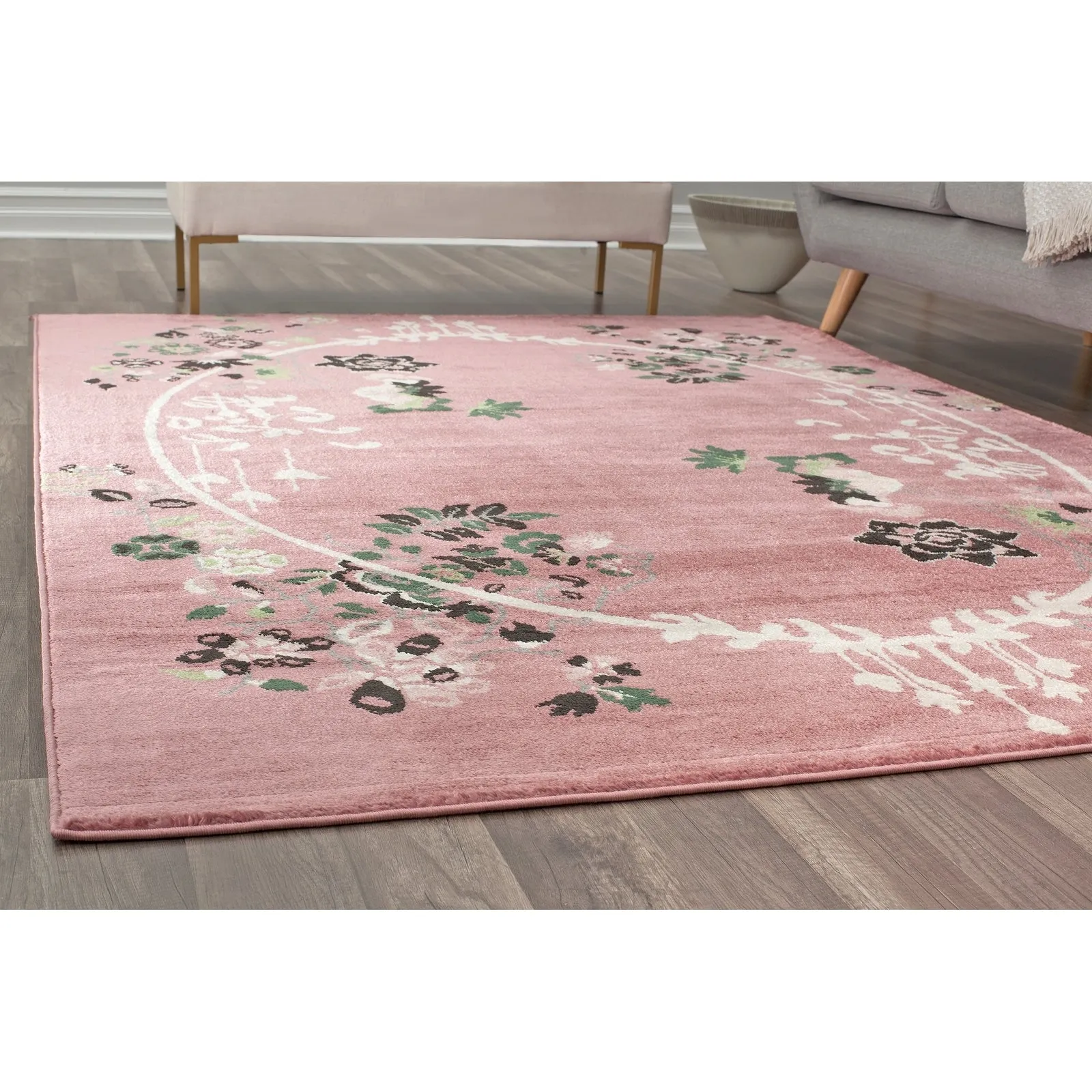 Porch & Den Caiden Magnolia Floral Area Rug