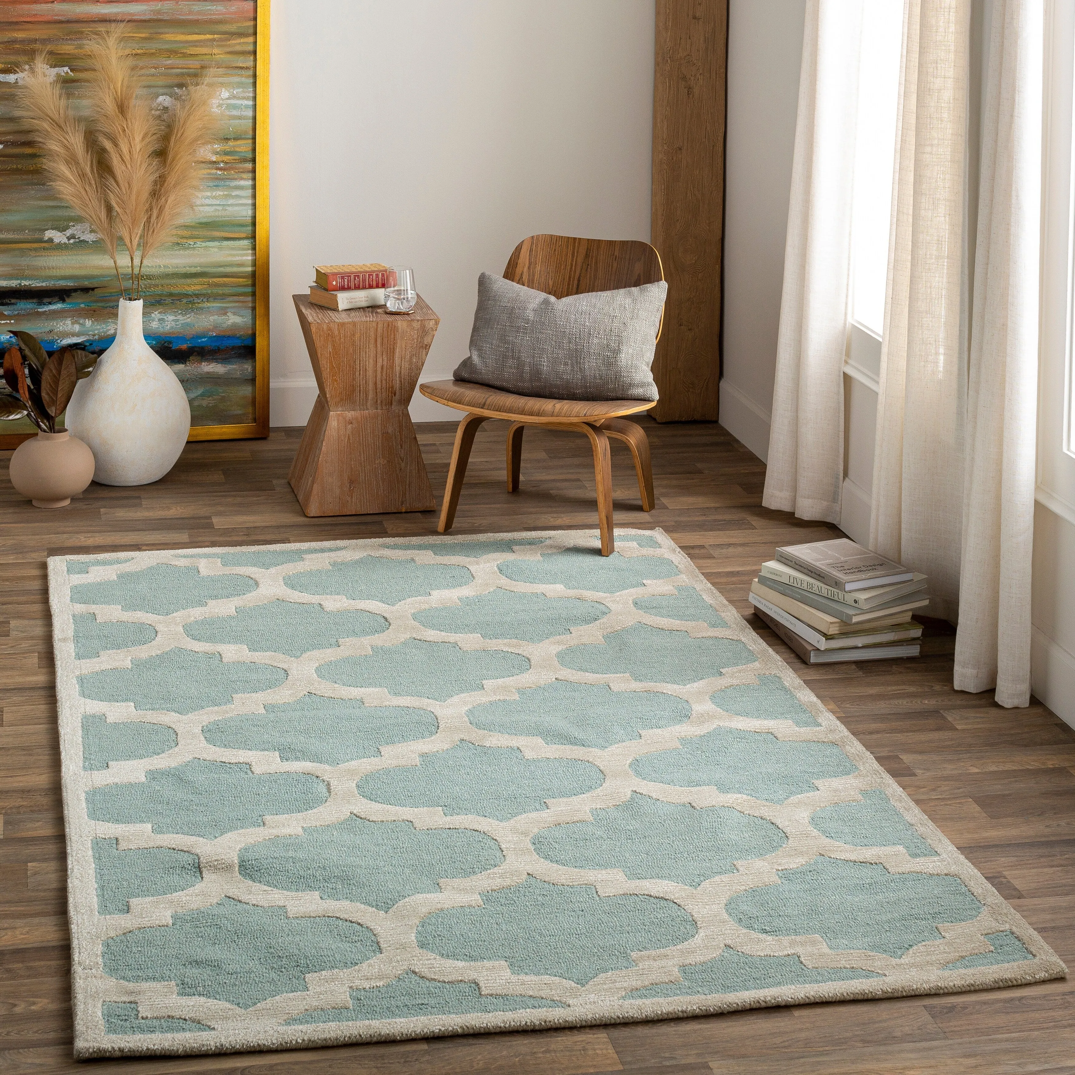 Porch & Den Henderson Hand-tufted Moroccan Trellis Wool Accent Rug - 2' x 3'