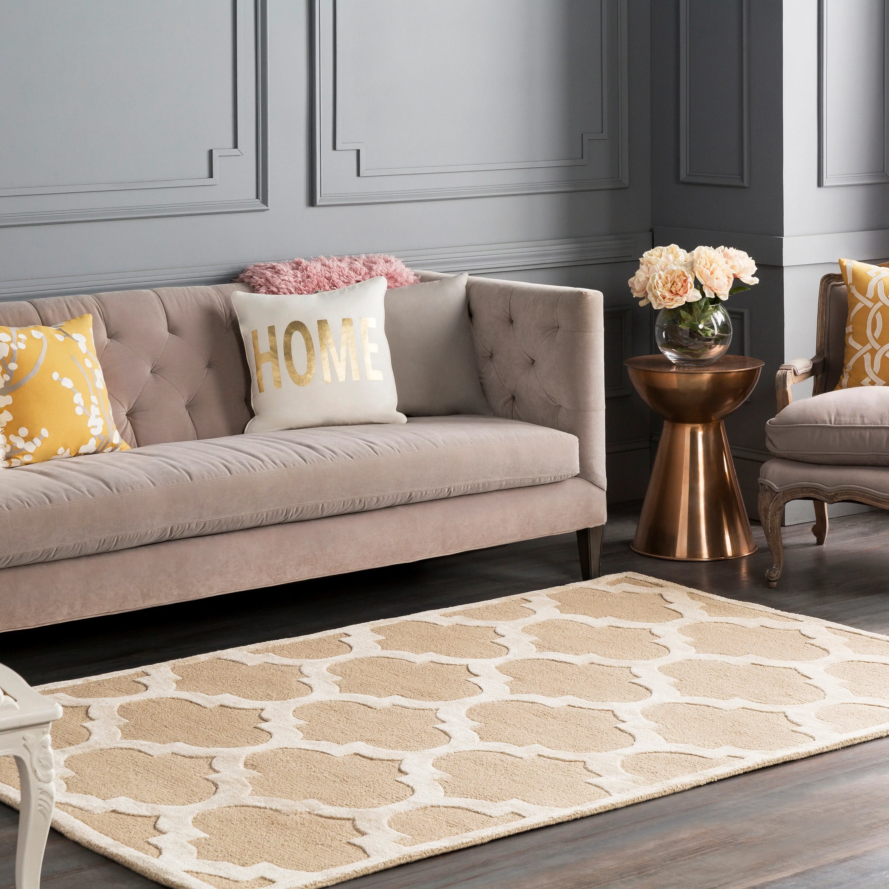 Porch & Den Henderson Hand-tufted Moroccan Trellis Wool Accent Rug - 2' x 3'