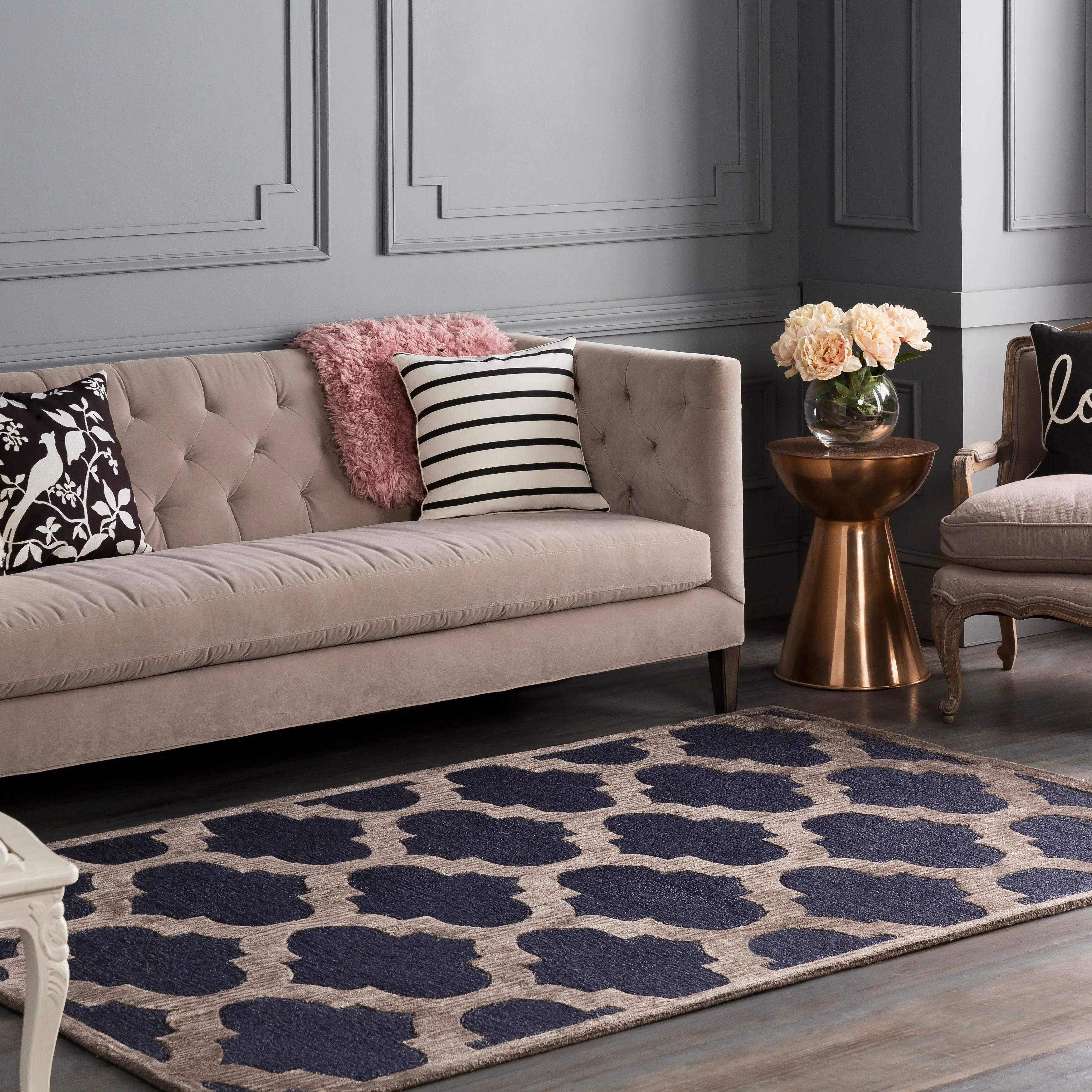 Porch & Den Henderson Hand-tufted Moroccan Trellis Wool Accent Rug - 2' x 3'