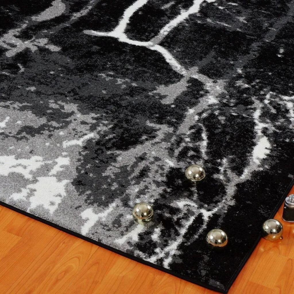 Porch & Den Westway Black/ White/ Grey Soft Abstract Area Rug