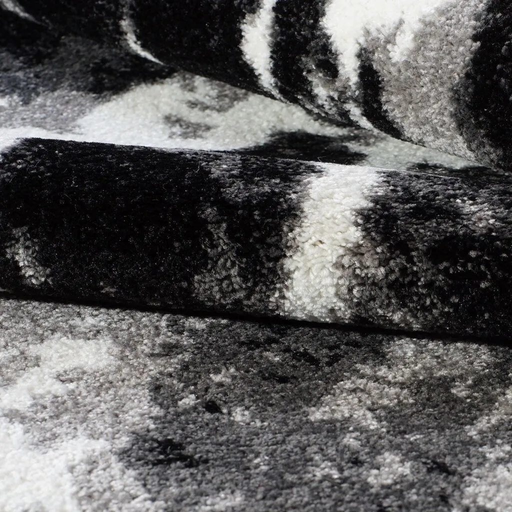 Porch & Den Westway Black/ White/ Grey Soft Abstract Area Rug