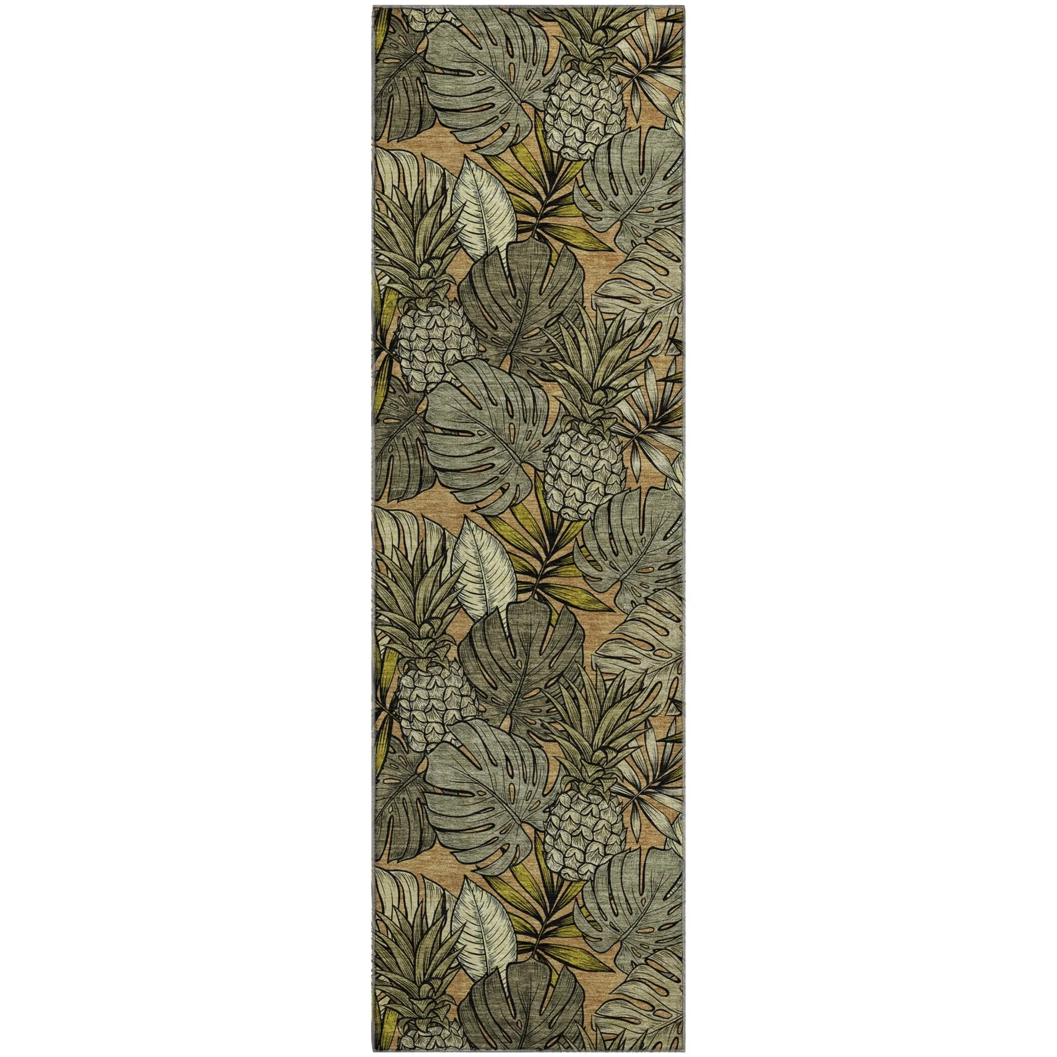 Premium Washable Super Soft Tropical Palm Leave Mayfield Rug