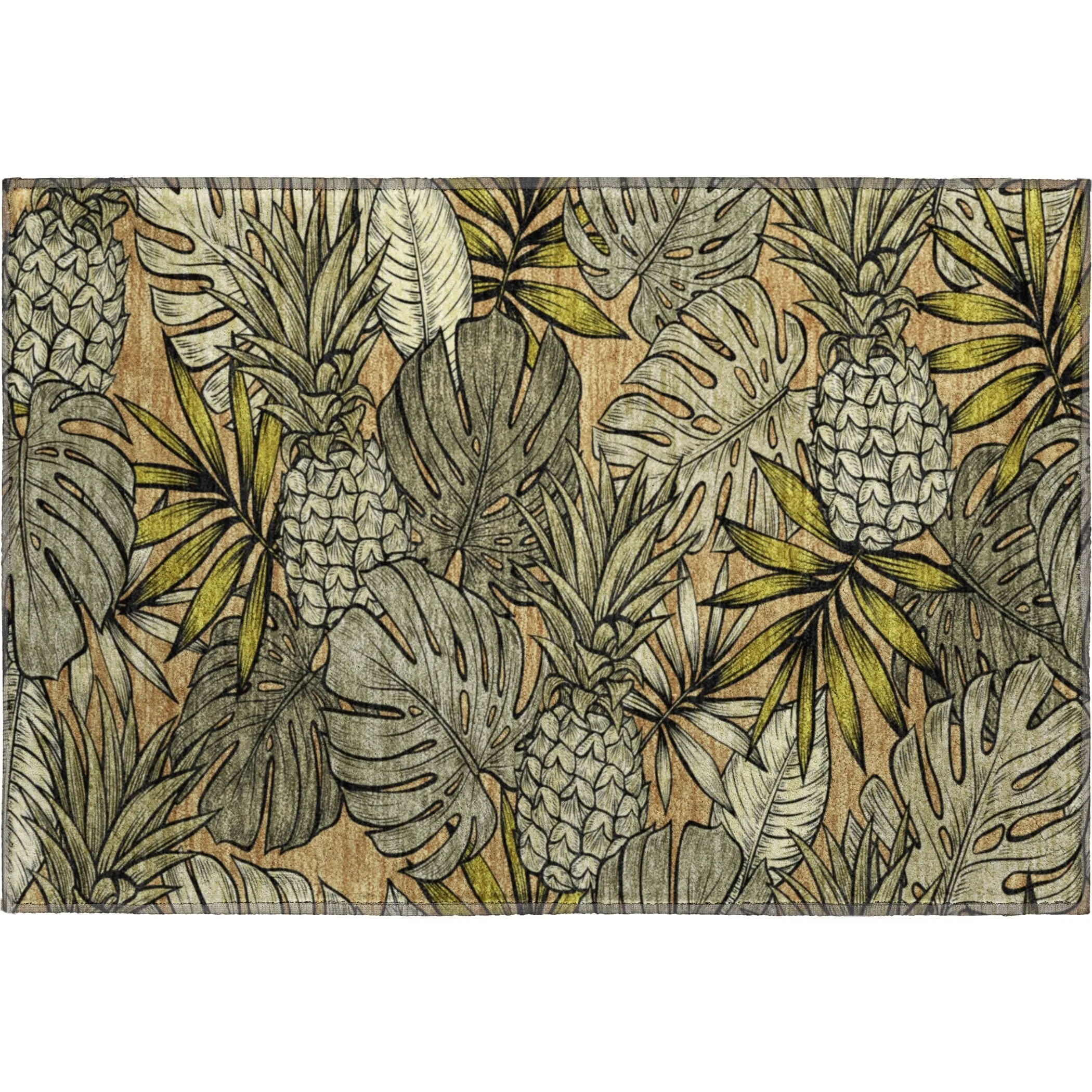 Premium Washable Super Soft Tropical Palm Leave Mayfield Rug