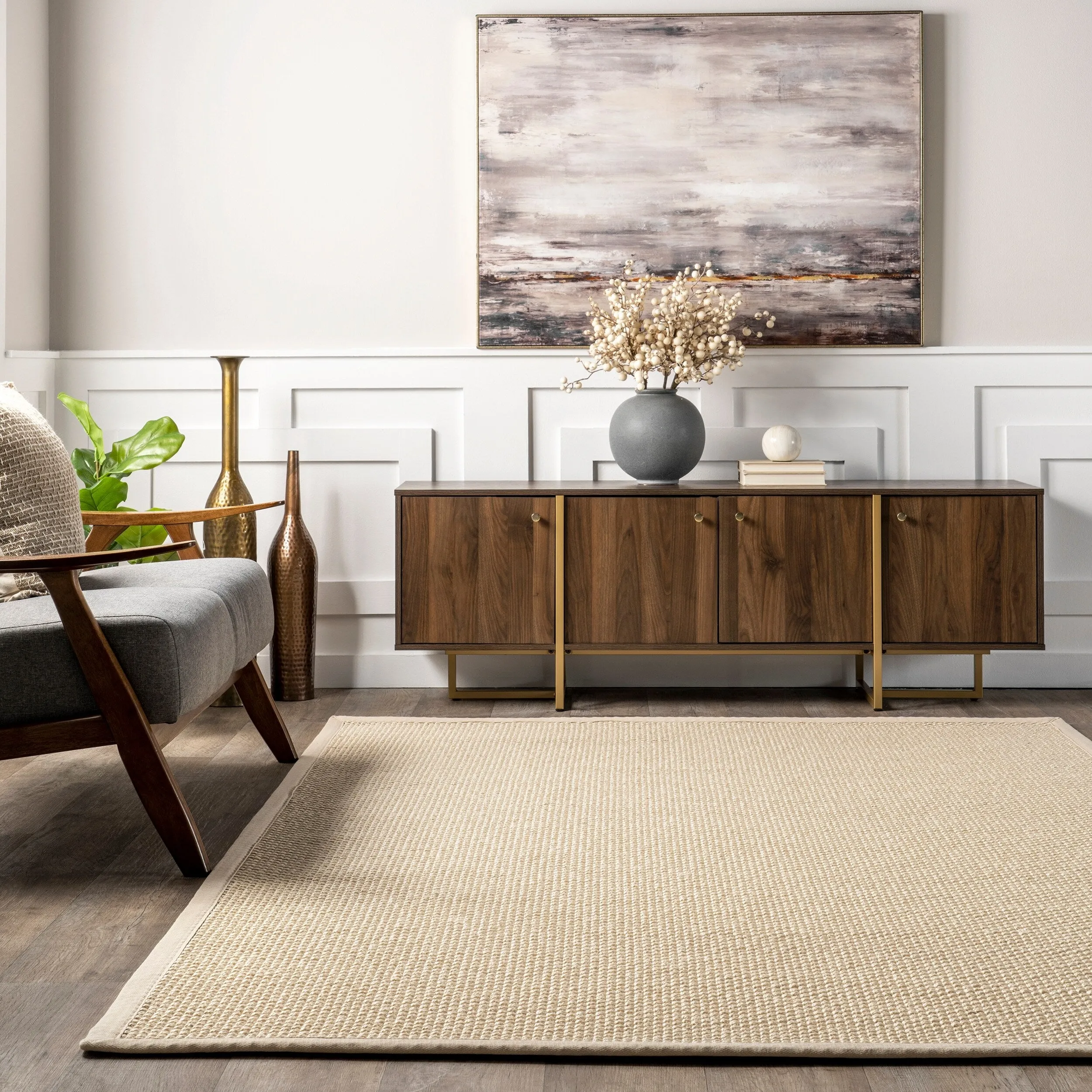 Proper Sisal and Wool Area Rug