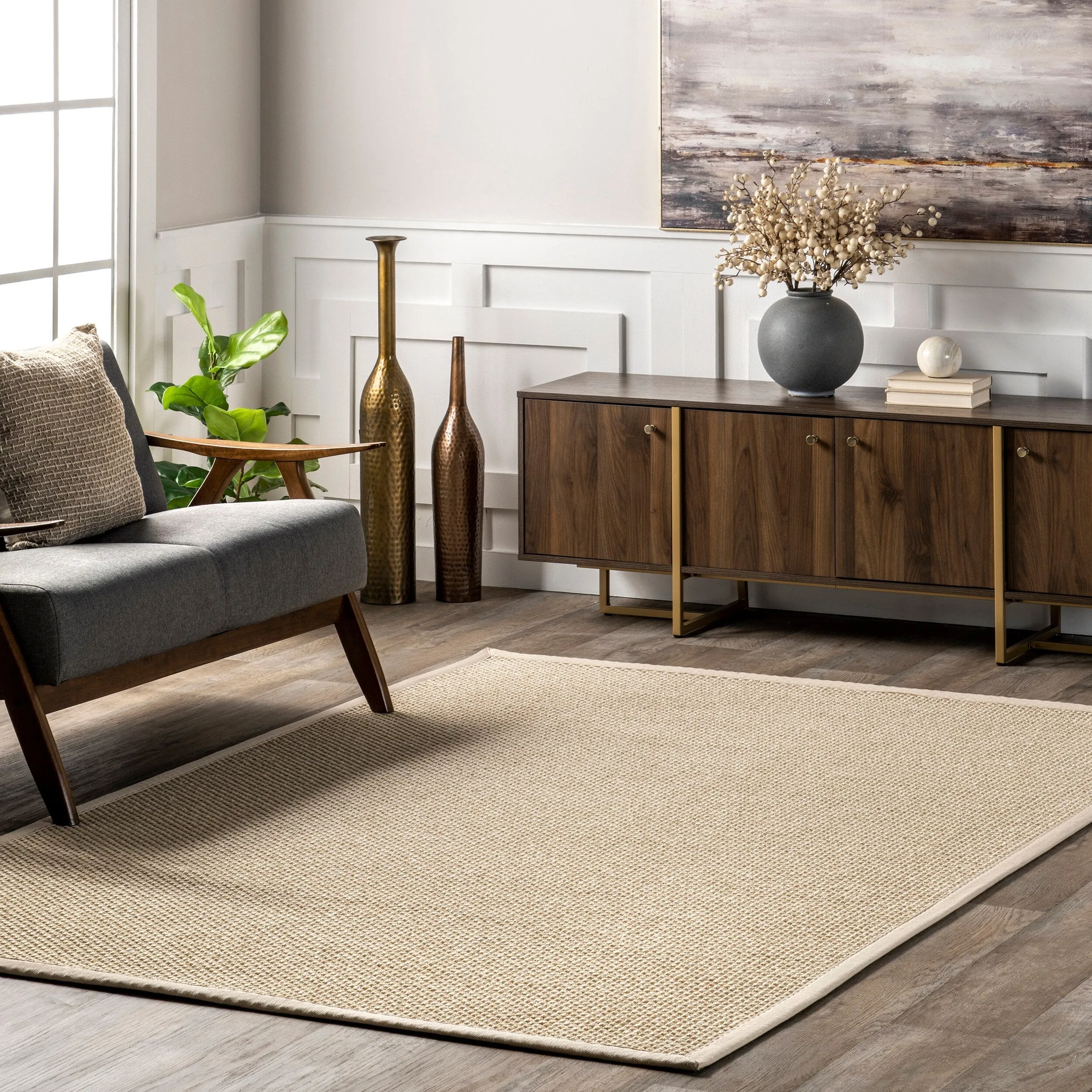 Proper Sisal and Wool Area Rug