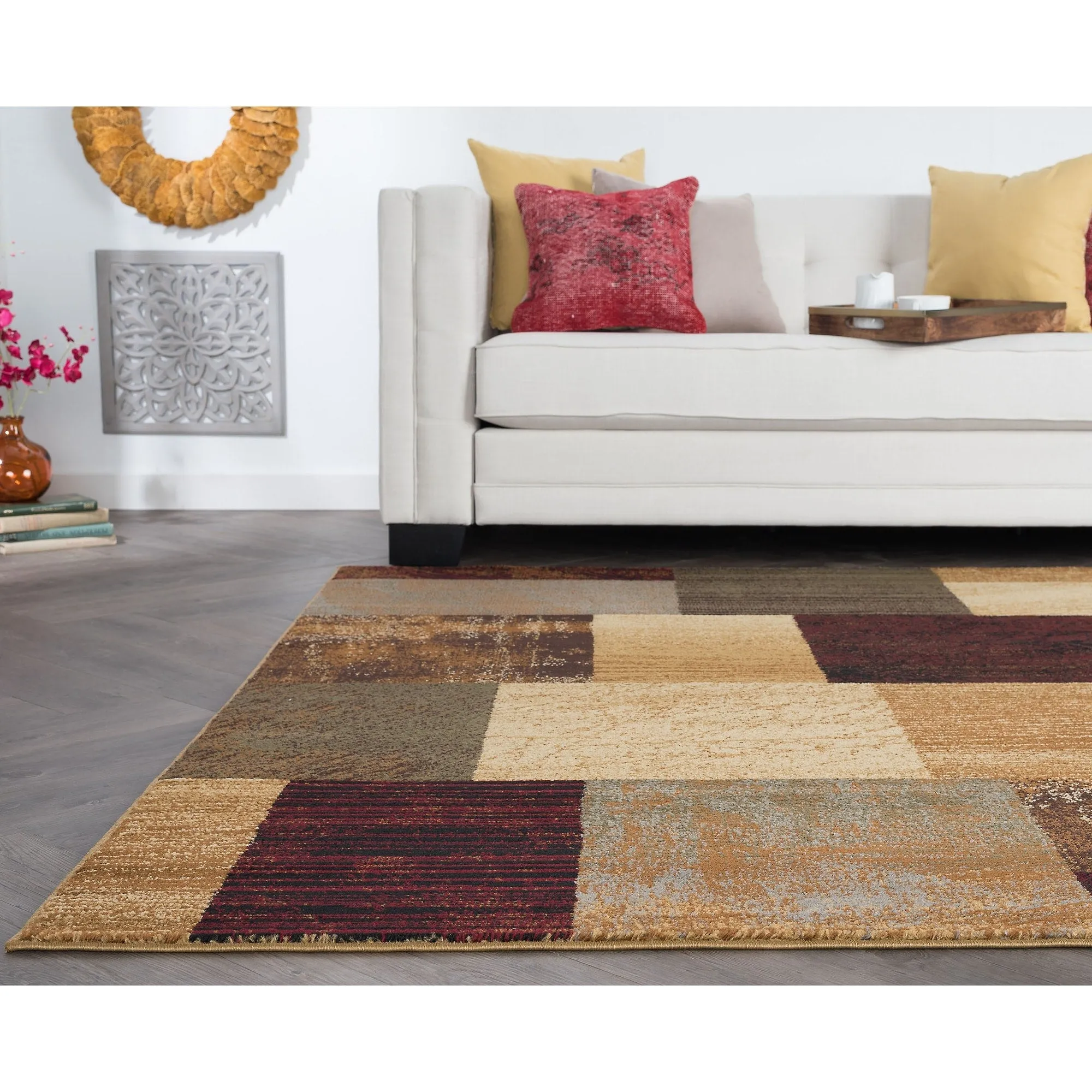 Rhythm Transitional Geometric Indoor Area Rug