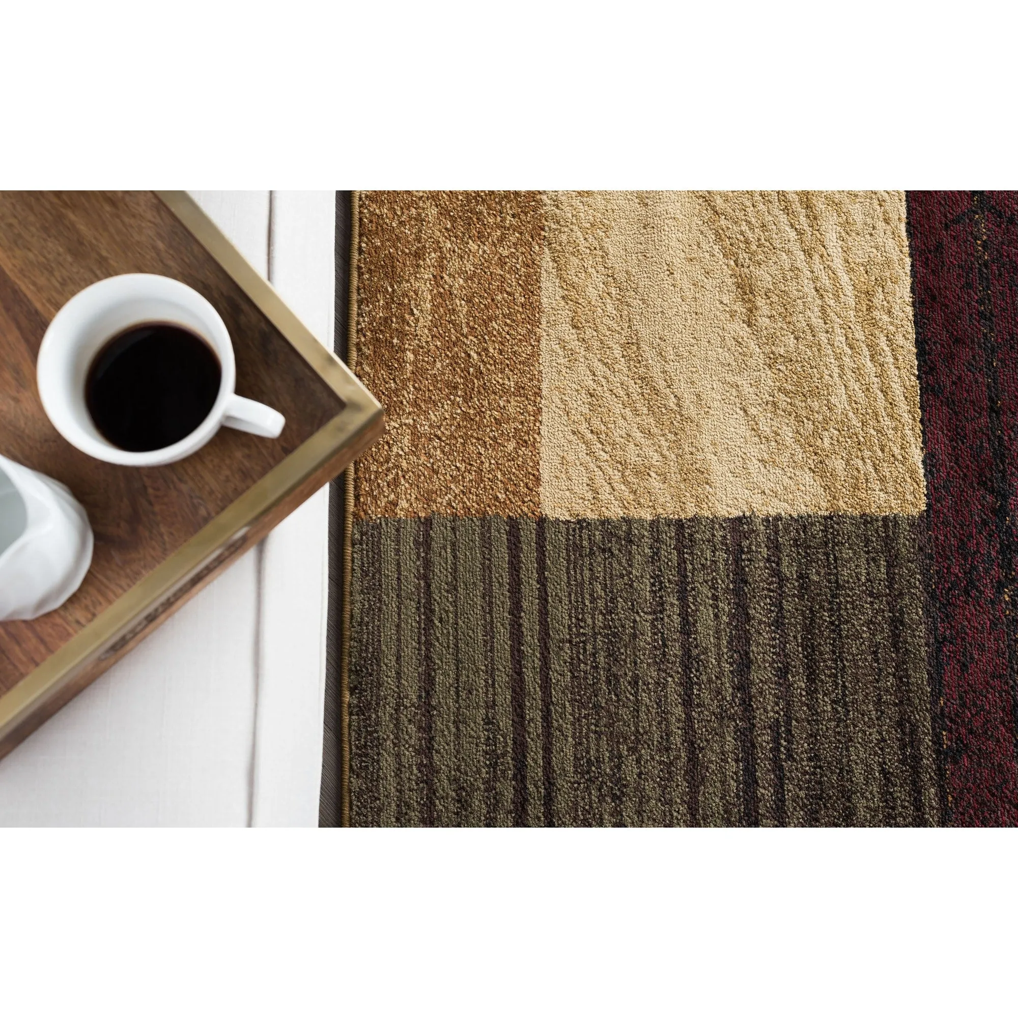 Rhythm Transitional Geometric Indoor Area Rug