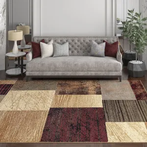 Rhythm Transitional Geometric Indoor Area Rug