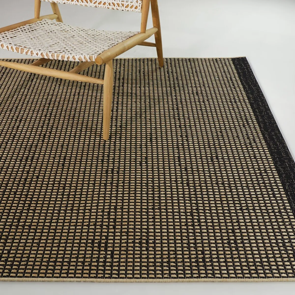 Rosei Casual Textured Checkered Indoor/ Outdoor Area Rug