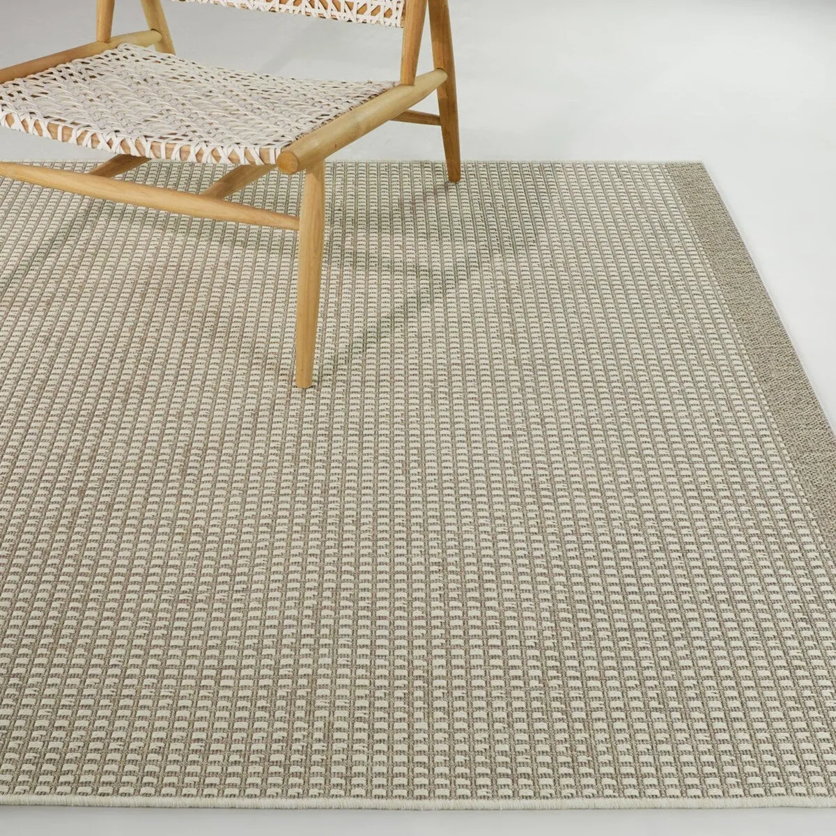 Rosei Casual Textured Checkered Indoor/ Outdoor Area Rug