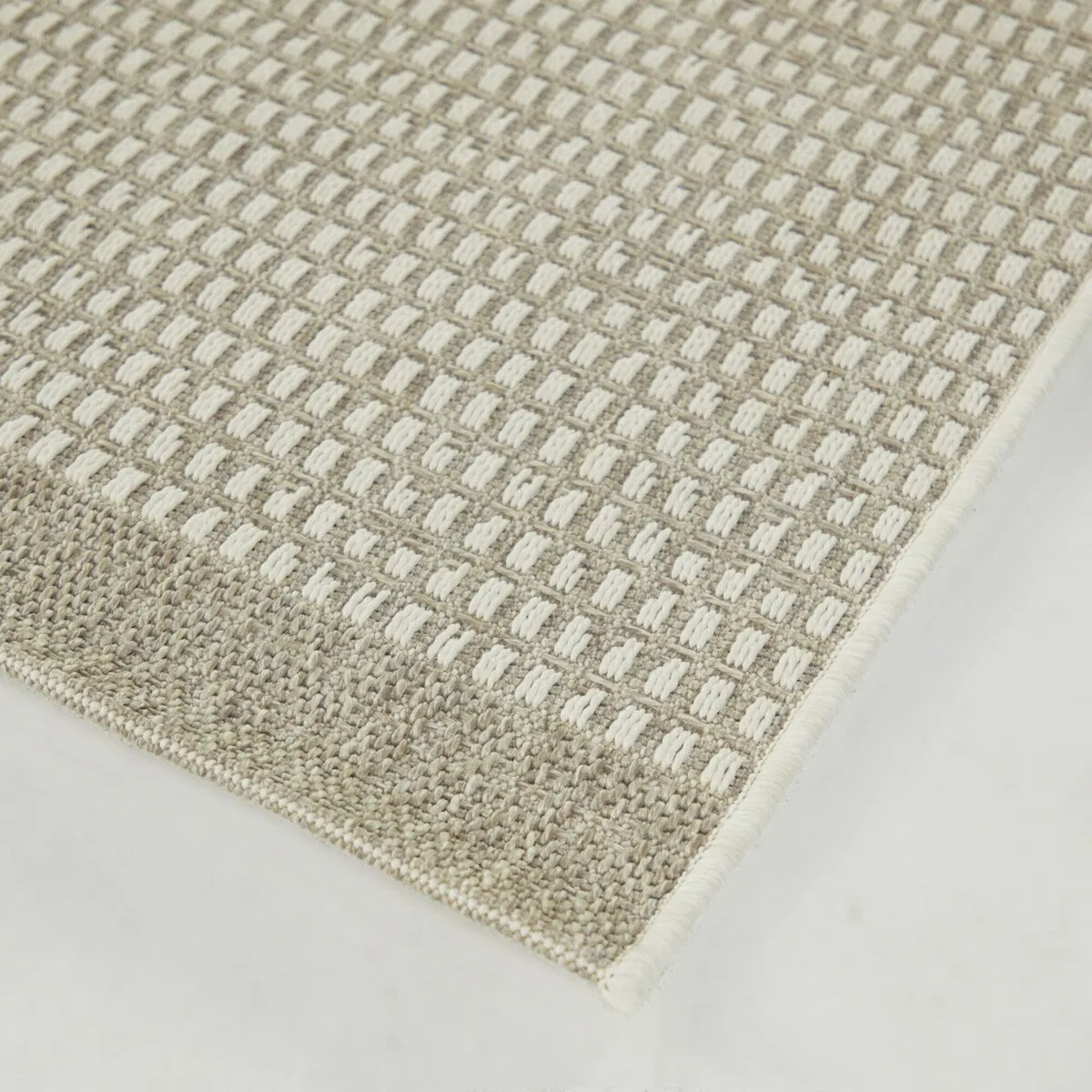 Rosei Casual Textured Checkered Indoor/ Outdoor Area Rug