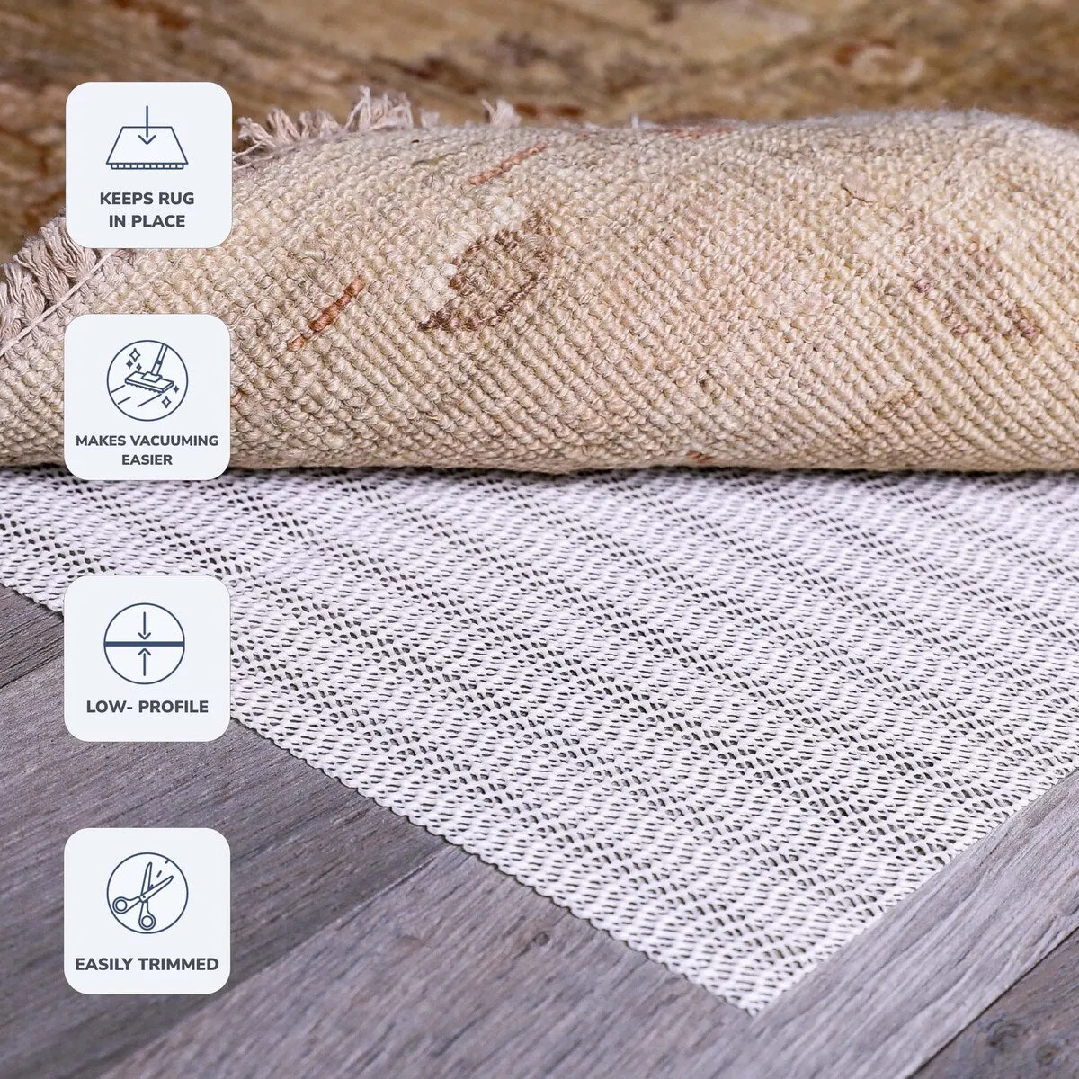 Rug Grip Non Slip Rug Pad by Slip-Stop - Ivory