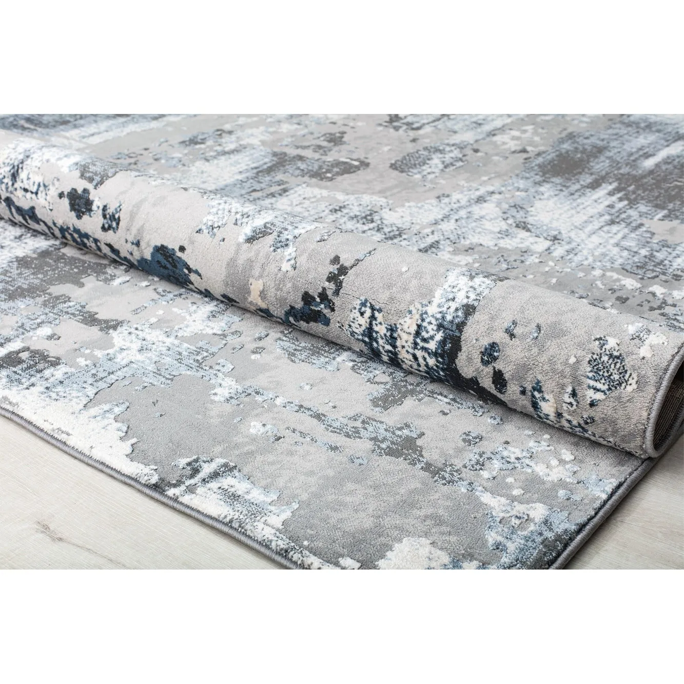 Rugs America Auden Sapphire Modern Abstract Textured Area Rug