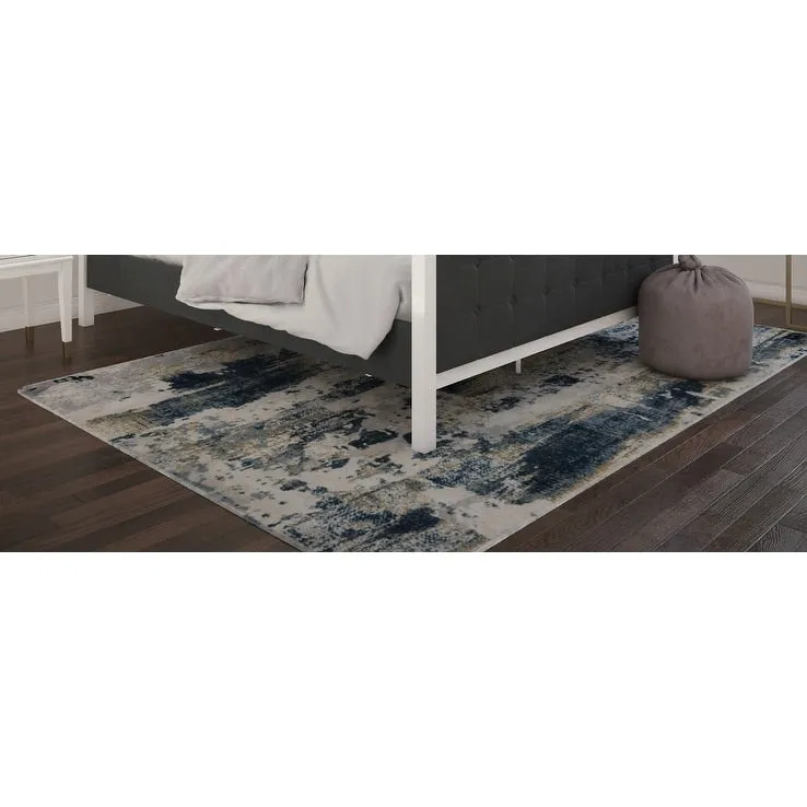 Rugs America Auden Sapphire Modern Abstract Textured Area Rug