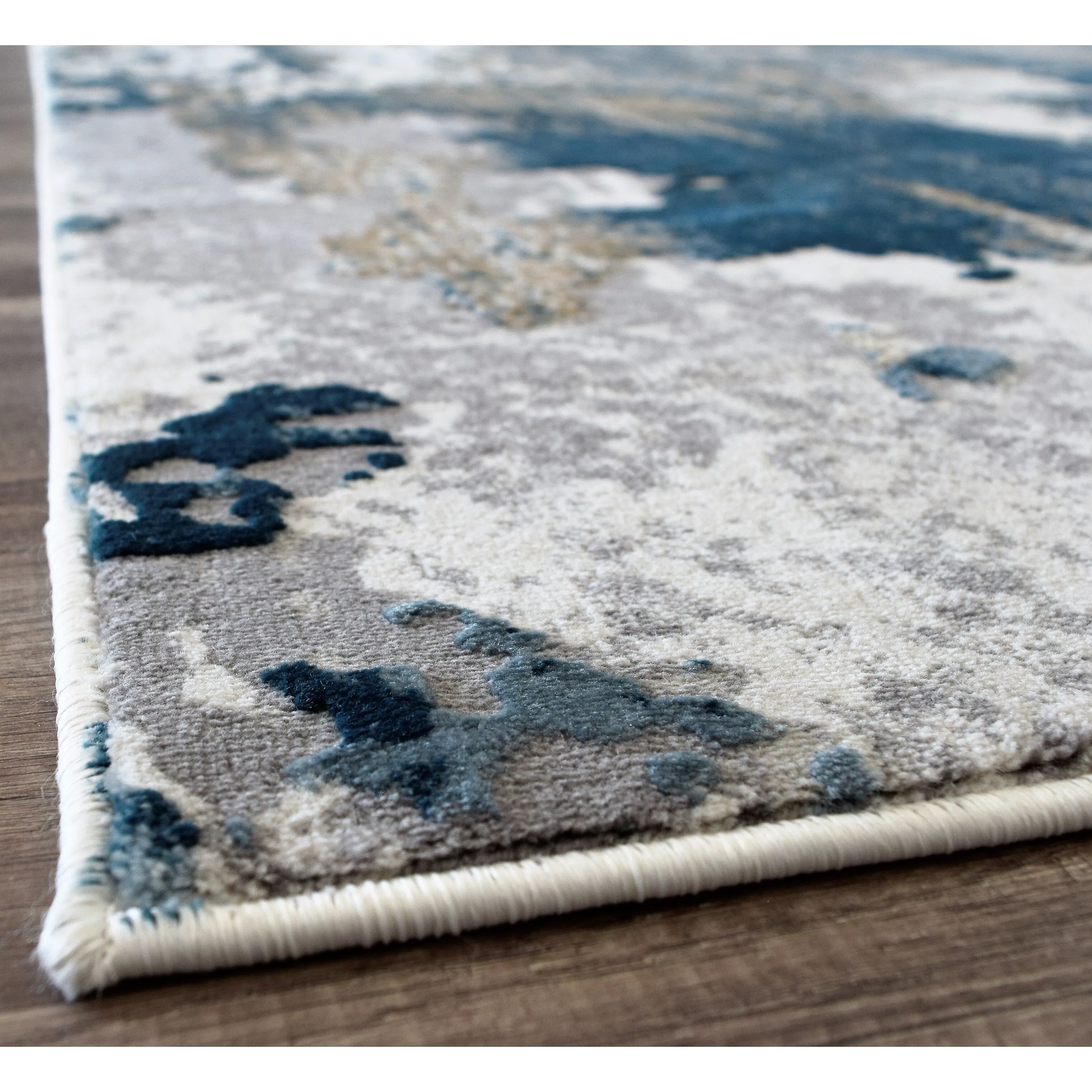 Rugs America Auden Sapphire Modern Abstract Textured Area Rug