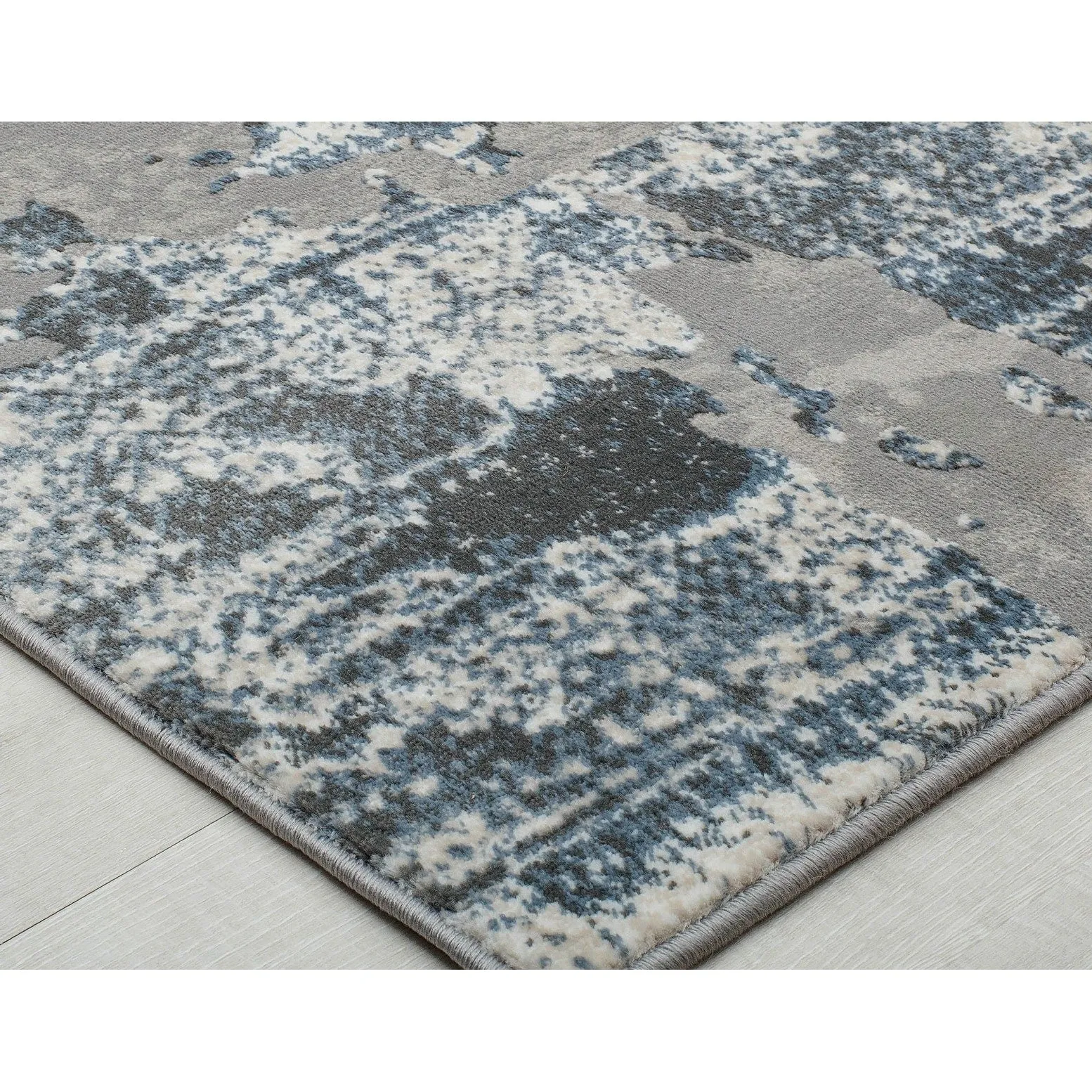 Rugs America Auden Sapphire Modern Abstract Textured Area Rug