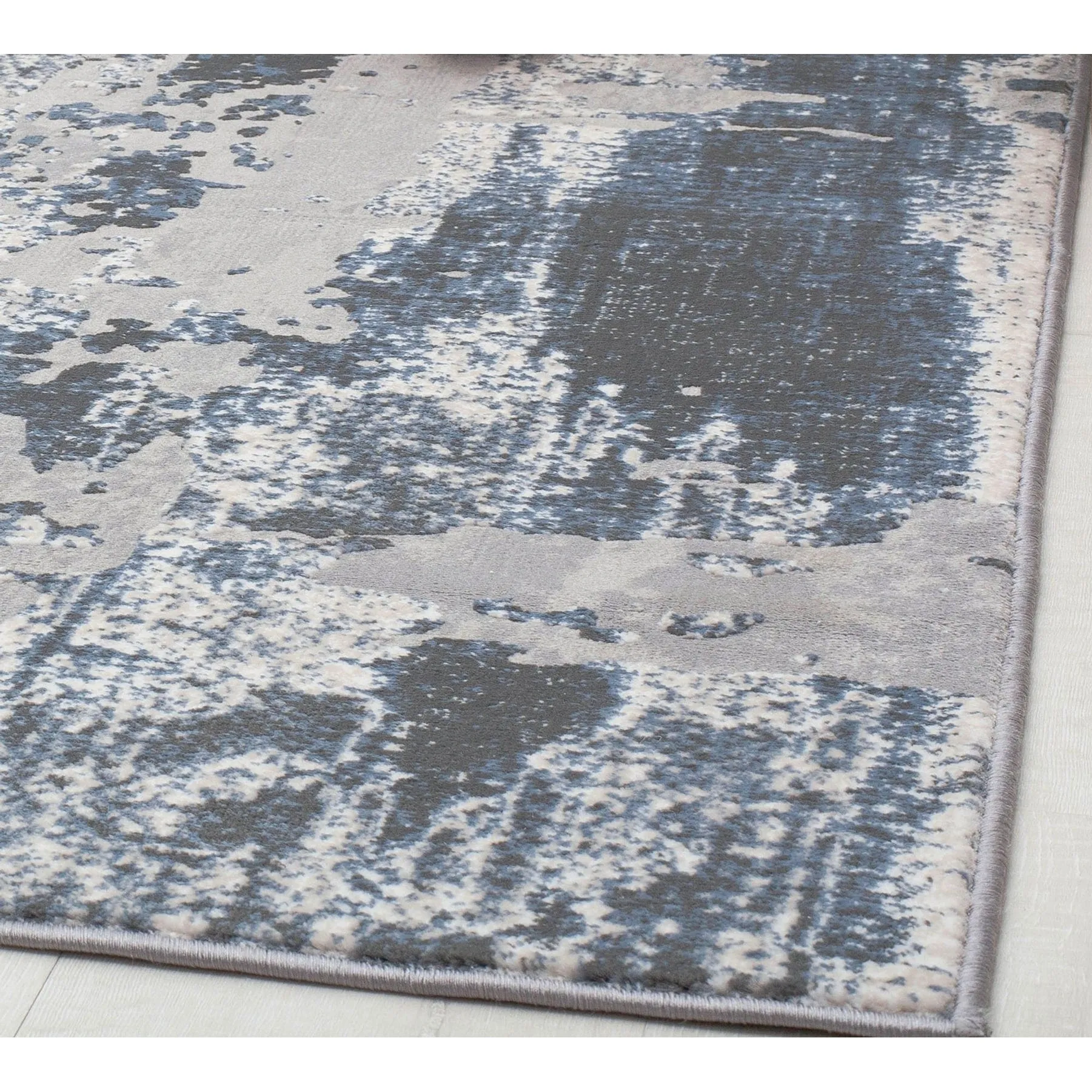 Rugs America Auden Sapphire Modern Abstract Textured Area Rug