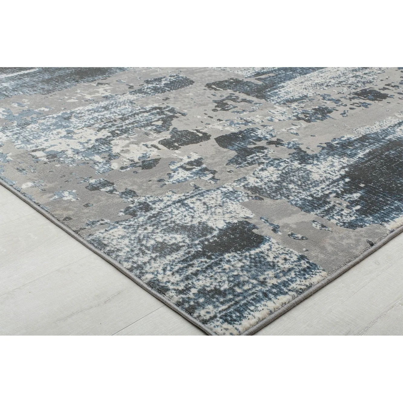 Rugs America Auden Sapphire Modern Abstract Textured Area Rug
