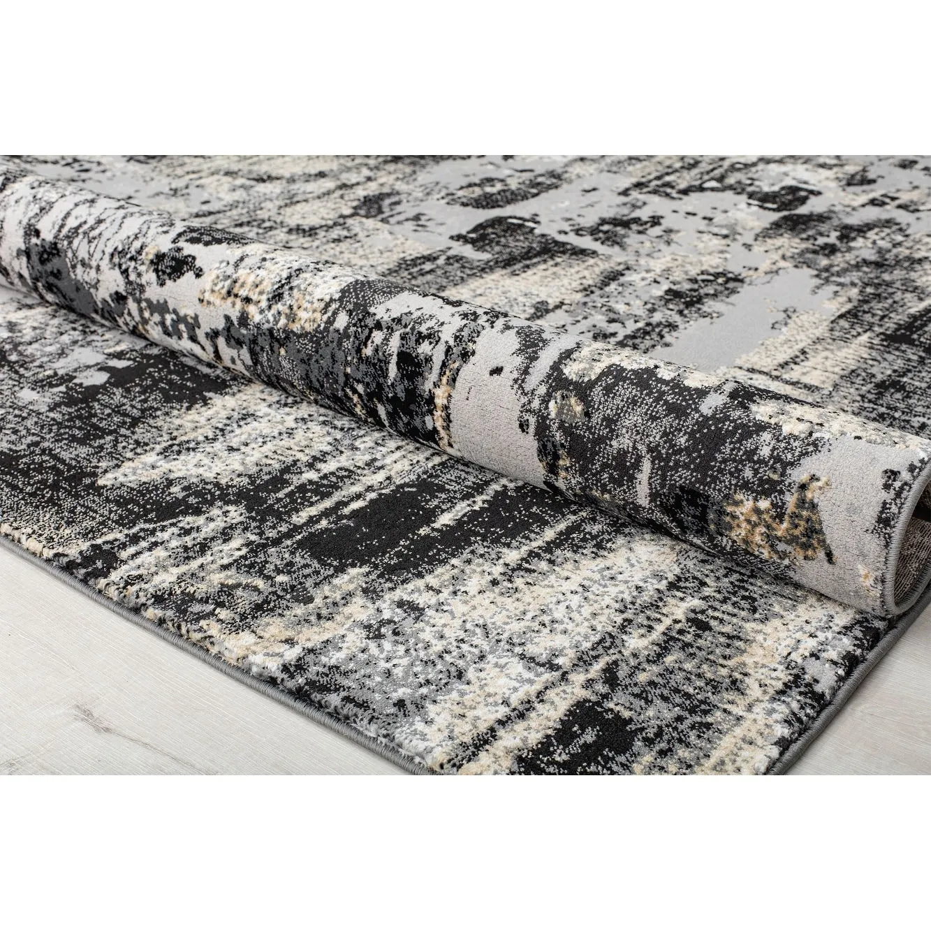 Rugs America Auden Sapphire Modern Abstract Textured Area Rug