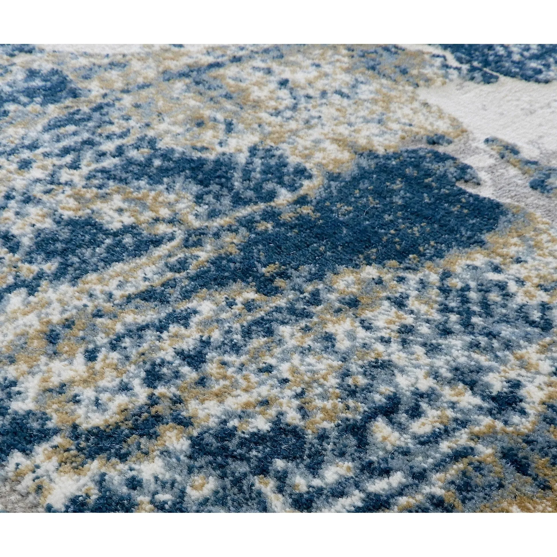 Rugs America Auden Sapphire Modern Abstract Textured Area Rug
