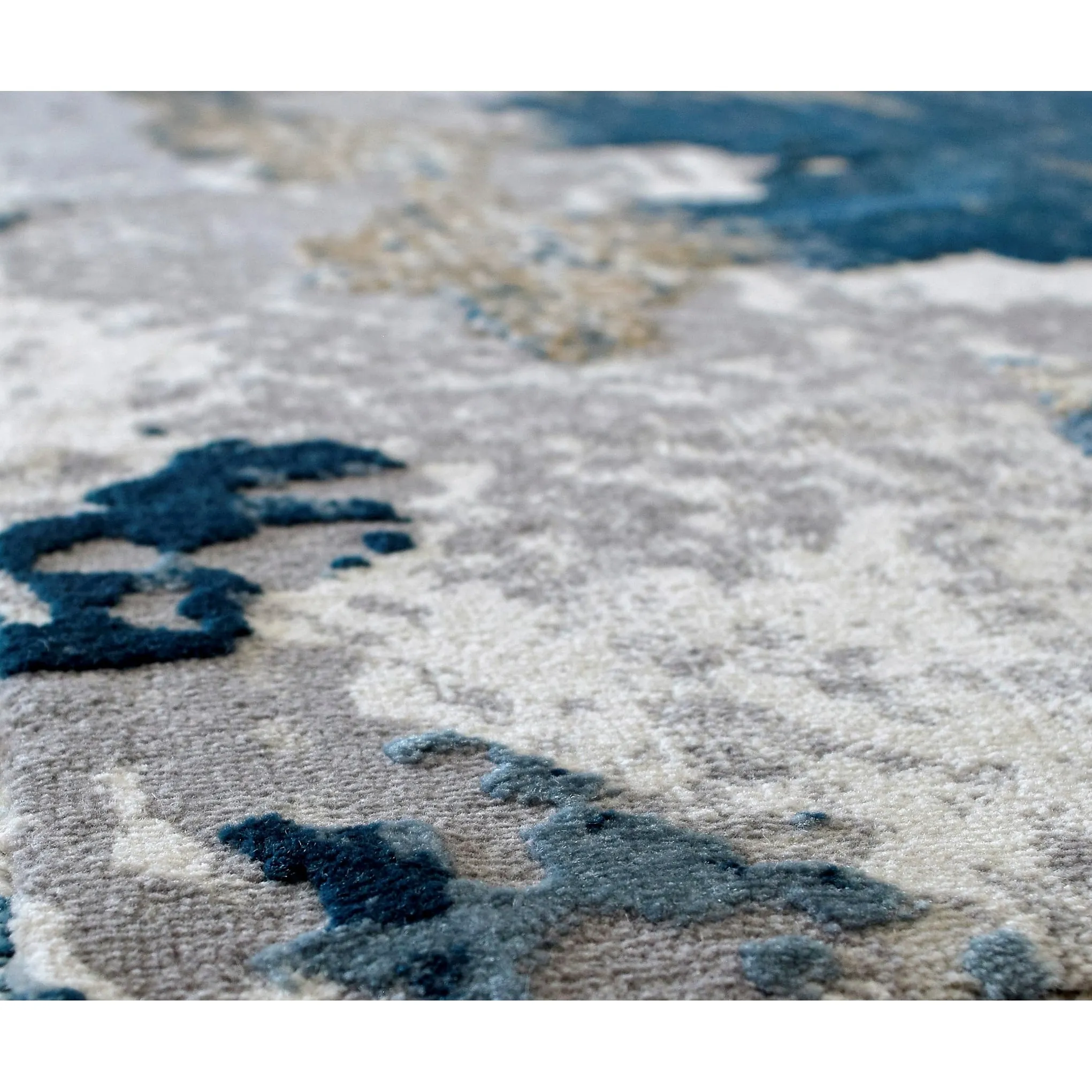 Rugs America Auden Sapphire Modern Abstract Textured Area Rug